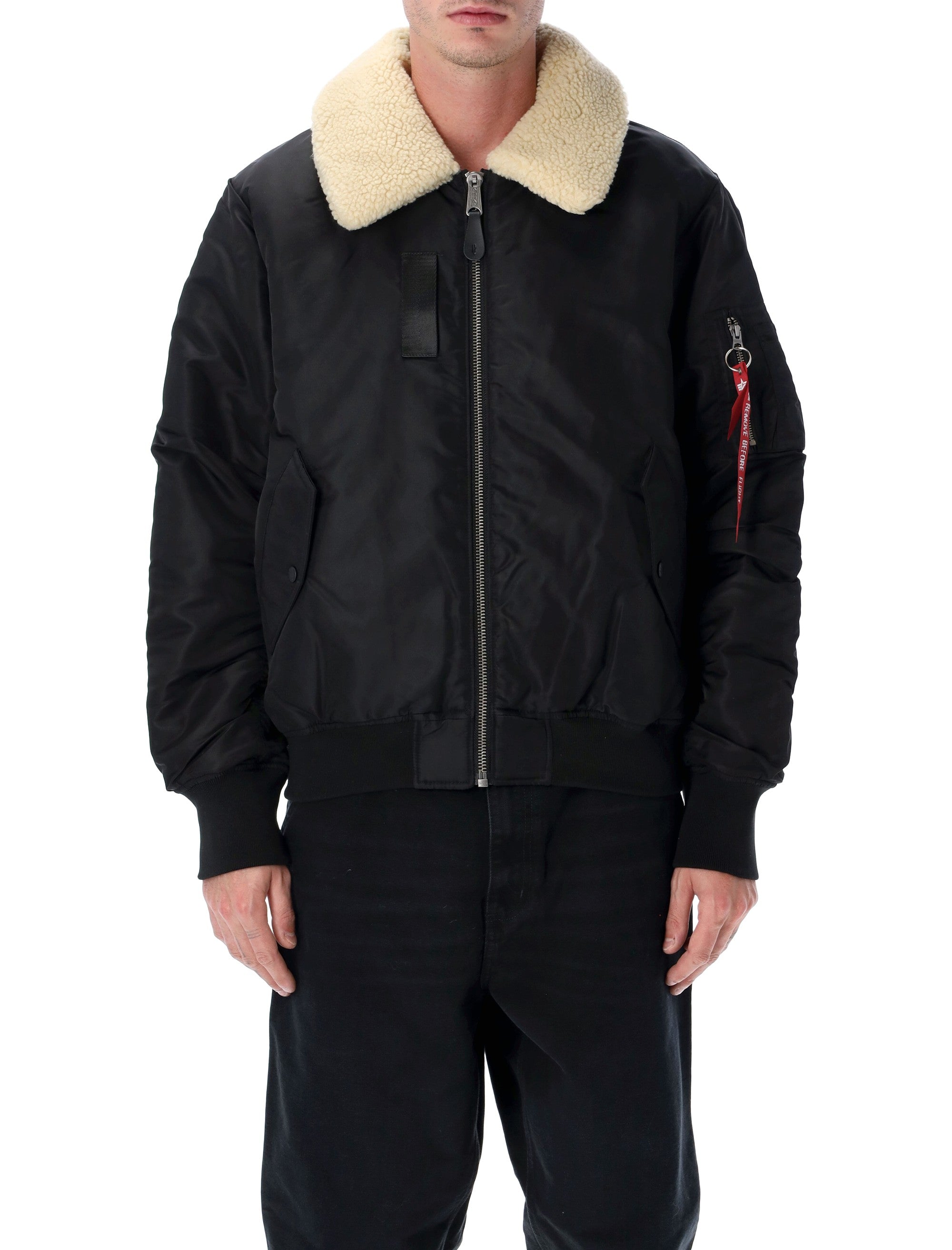 Alpha Industries B-15 MOD reversible bomber Black Nylon Lining Jacket