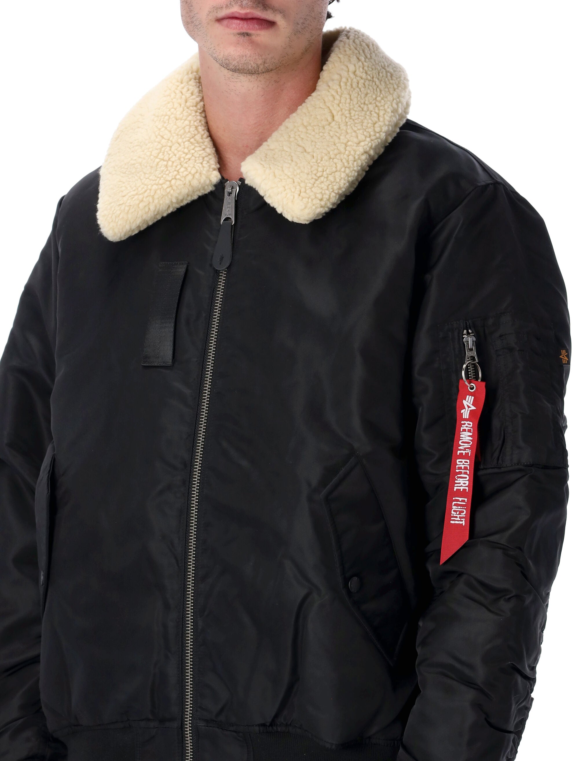Alpha Industries B-15 MOD reversible bomber Black Nylon Lining Jacket