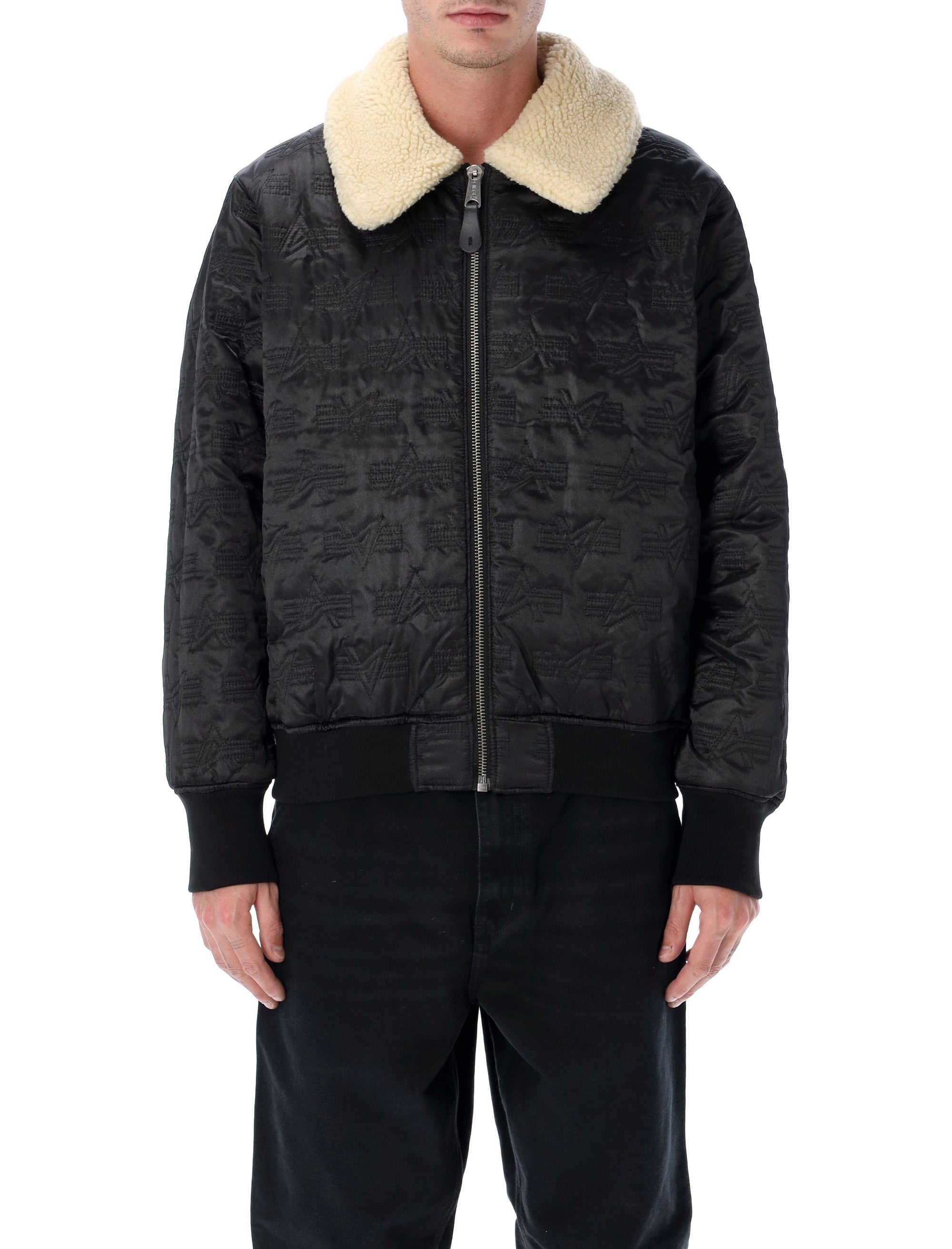 Alpha Industries B-15 MOD reversible bomber Black Nylon Lining Jacket