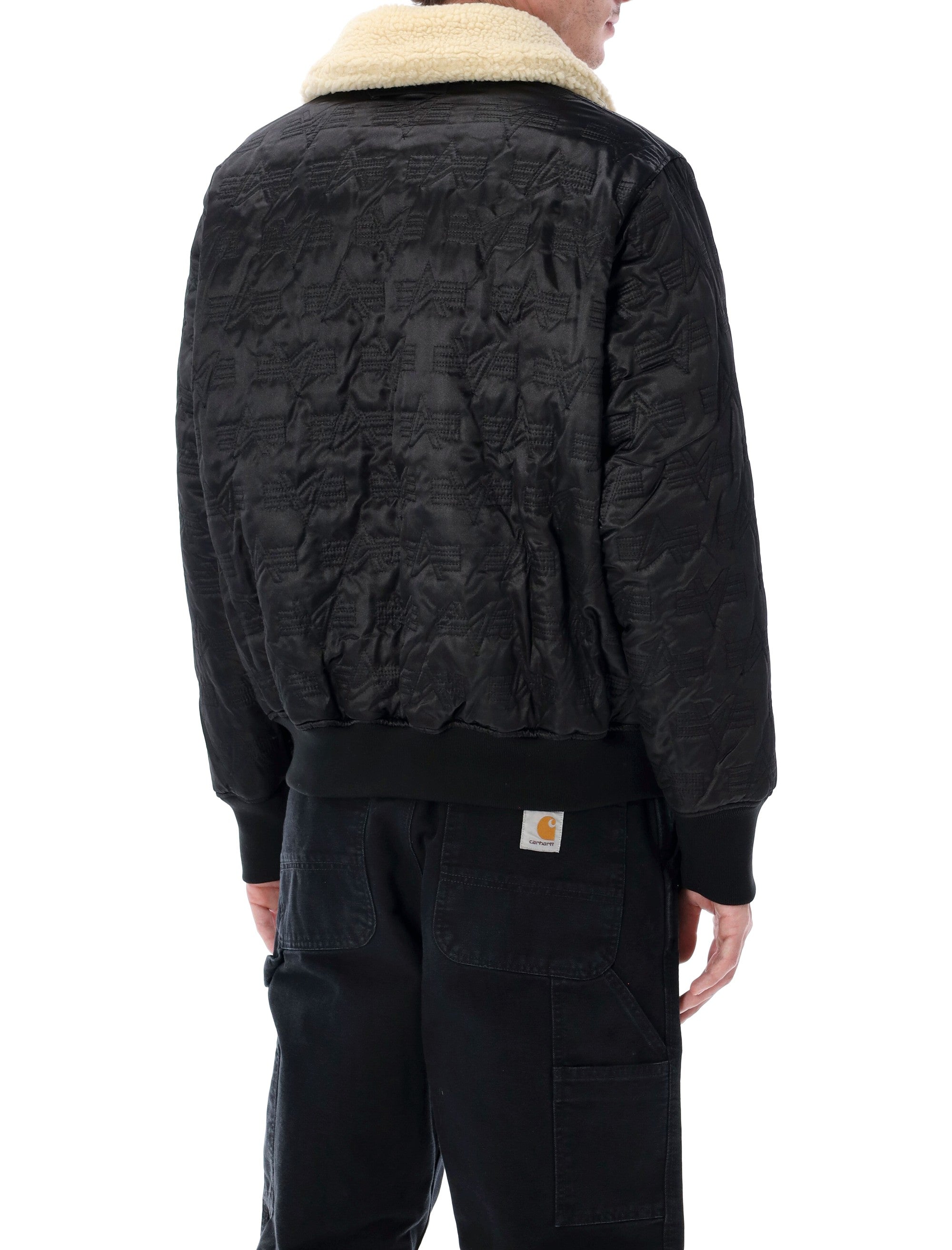 Alpha Industries B-15 MOD reversible bomber Black Nylon Lining Jacket