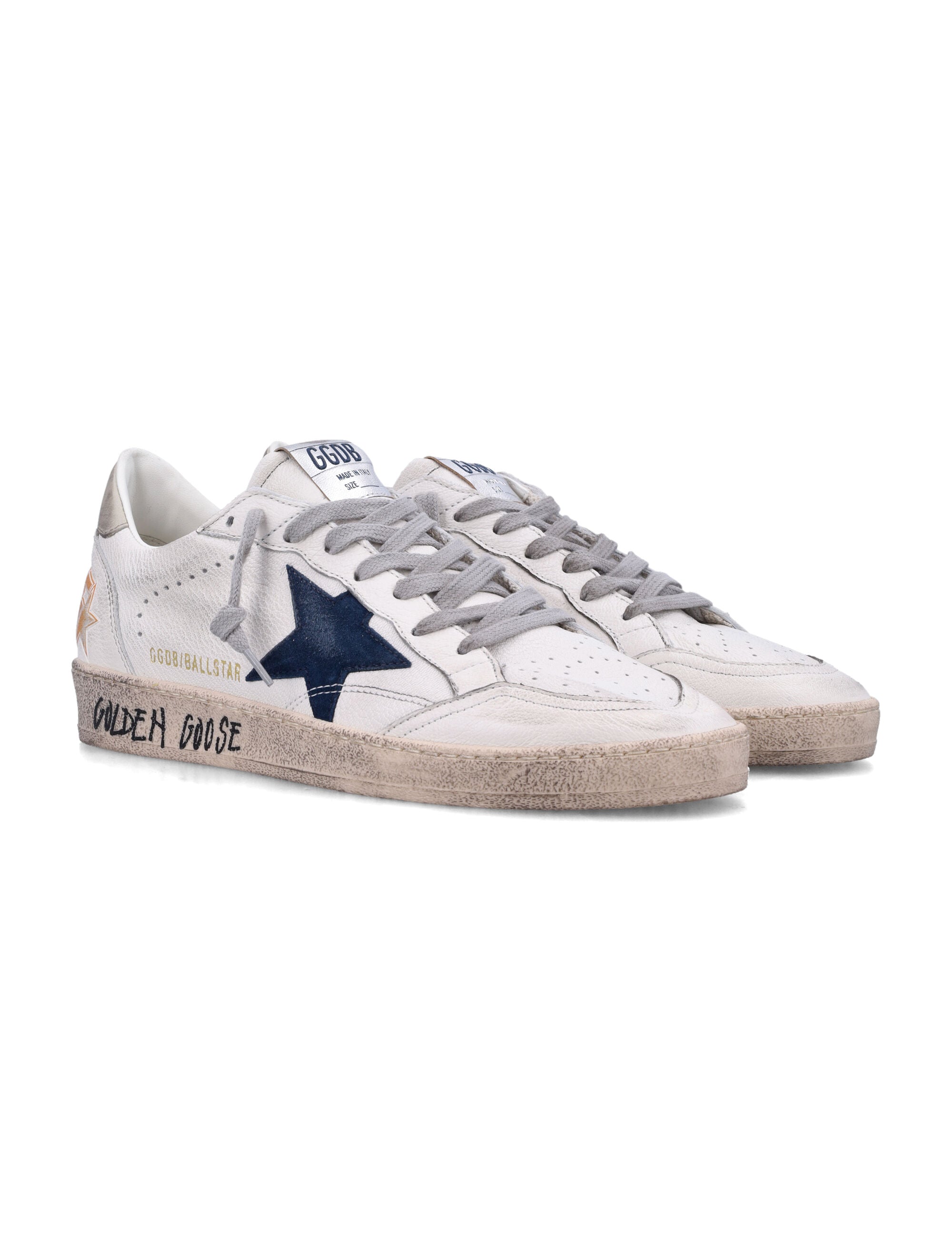Ball Star White Blue Ice Goat Leather Sneaker