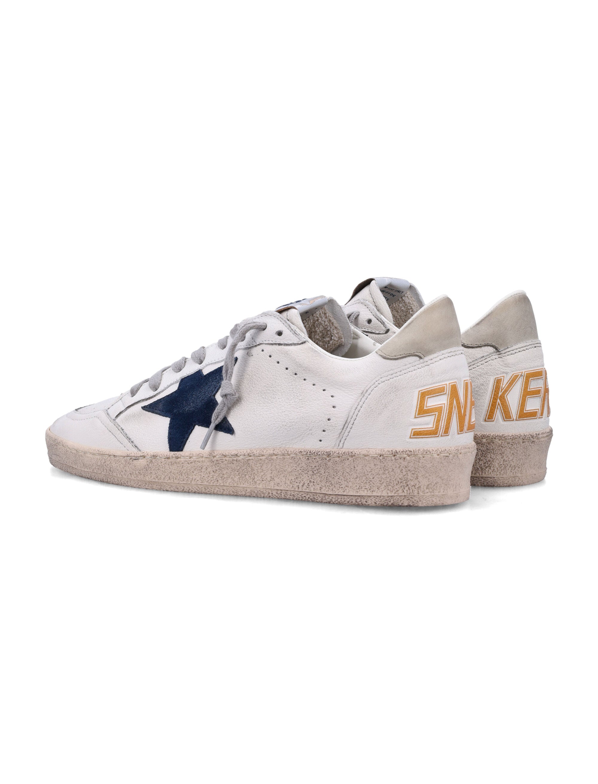 Ball Star White Blue Ice Goat Leather Sneaker