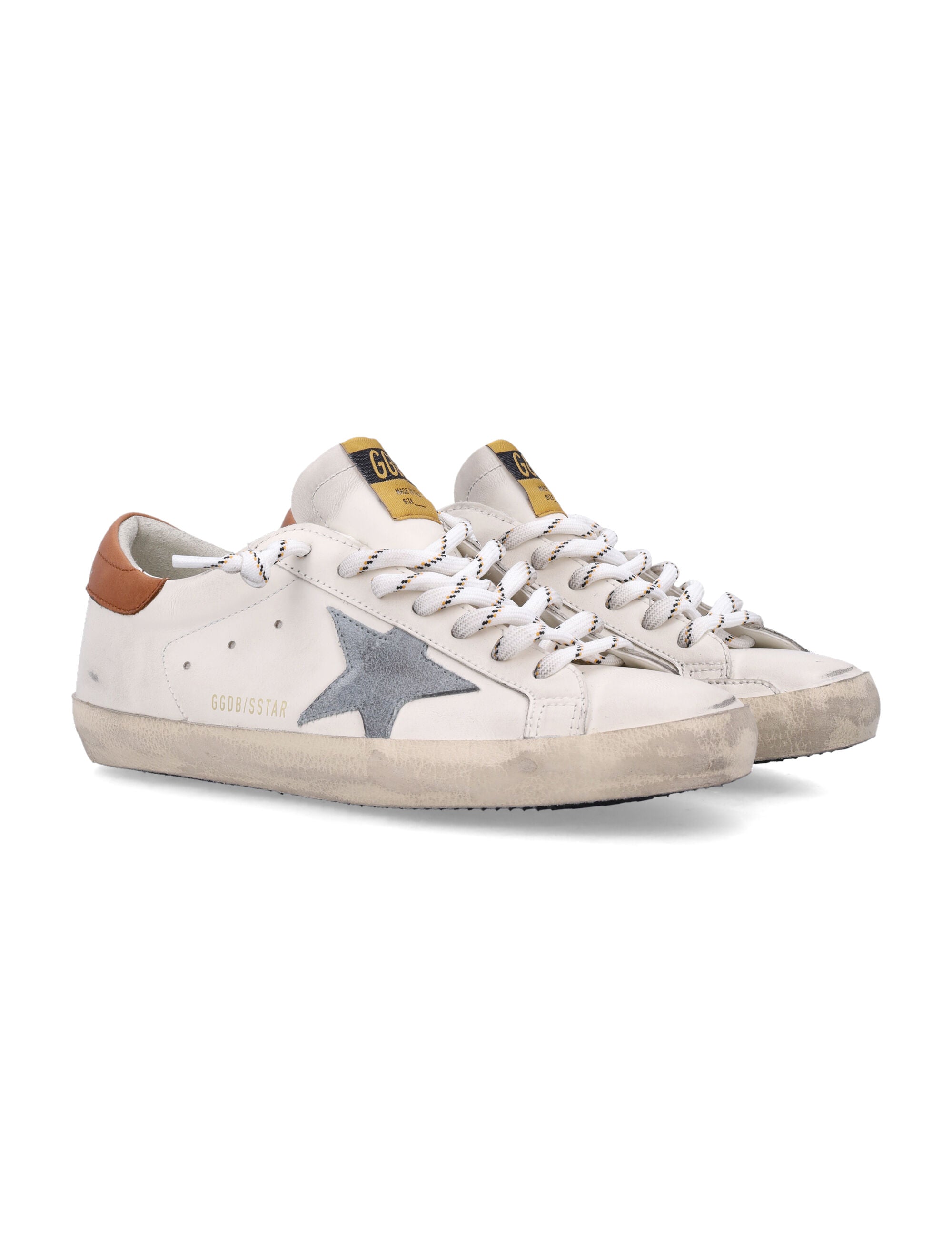 Super-Star White Grey Brown Cow Leather Lining Sneaker