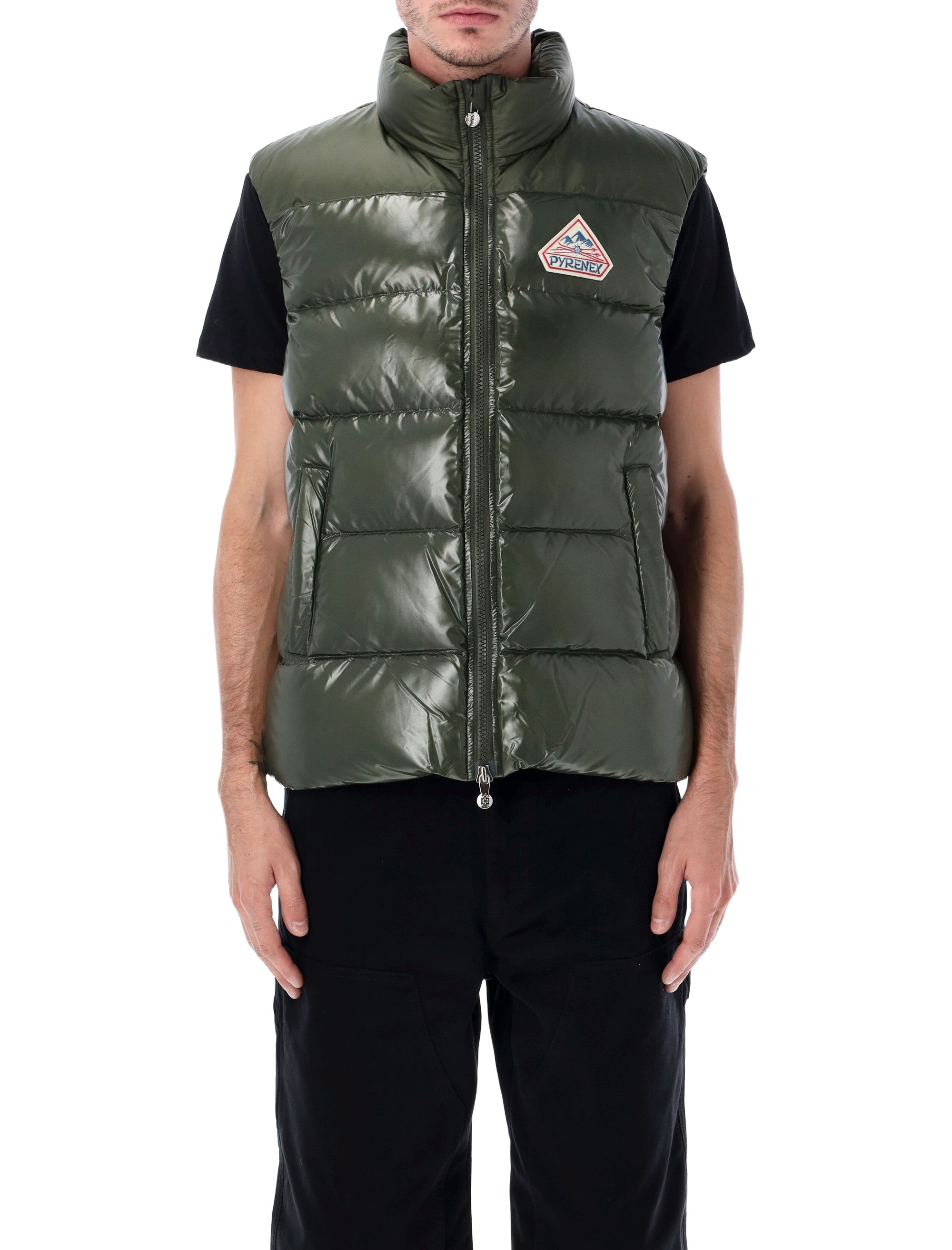 Pyrenex John sleeveless down vest Deep Khaki Polyamide Filling Jacket
