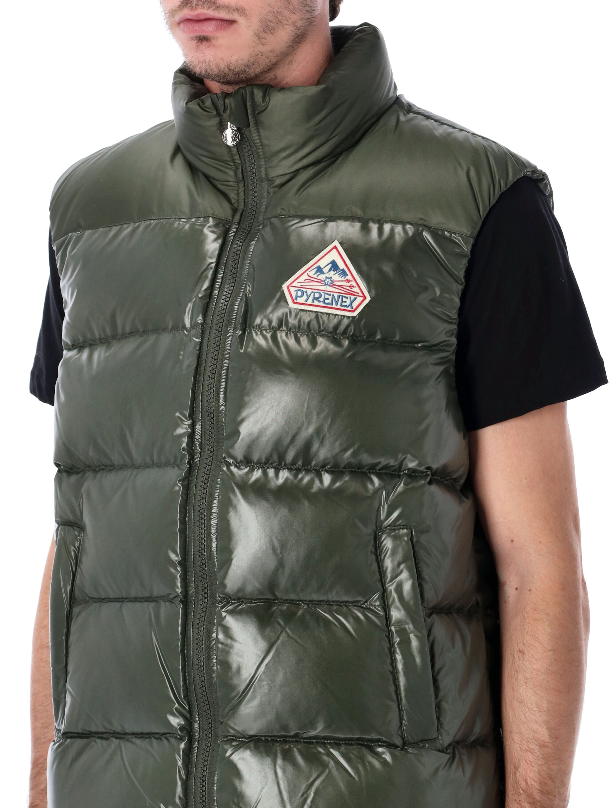 Pyrenex John sleeveless down vest Deep Khaki Polyamide Filling Jacket