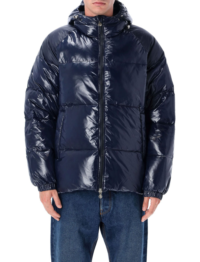 Pyrenex Sten Hooded Down Jacket Amiral Blue Polyamide Padding