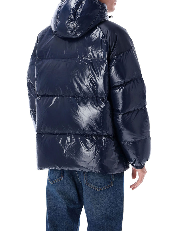 Pyrenex Sten Hooded Down Jacket Amiral Blue Polyamide Padding