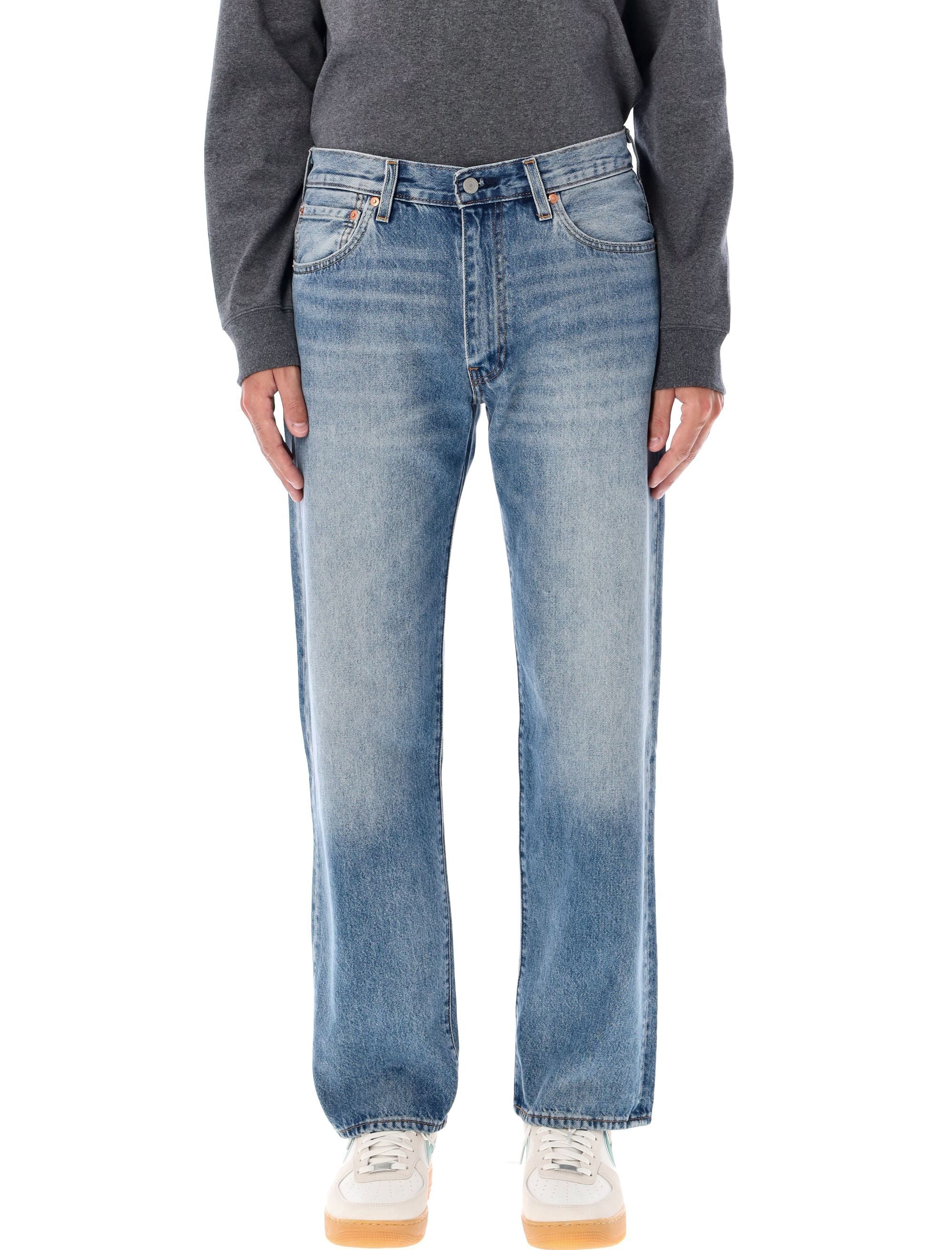 555 Relaxed straight jeans Med Blue Cotton