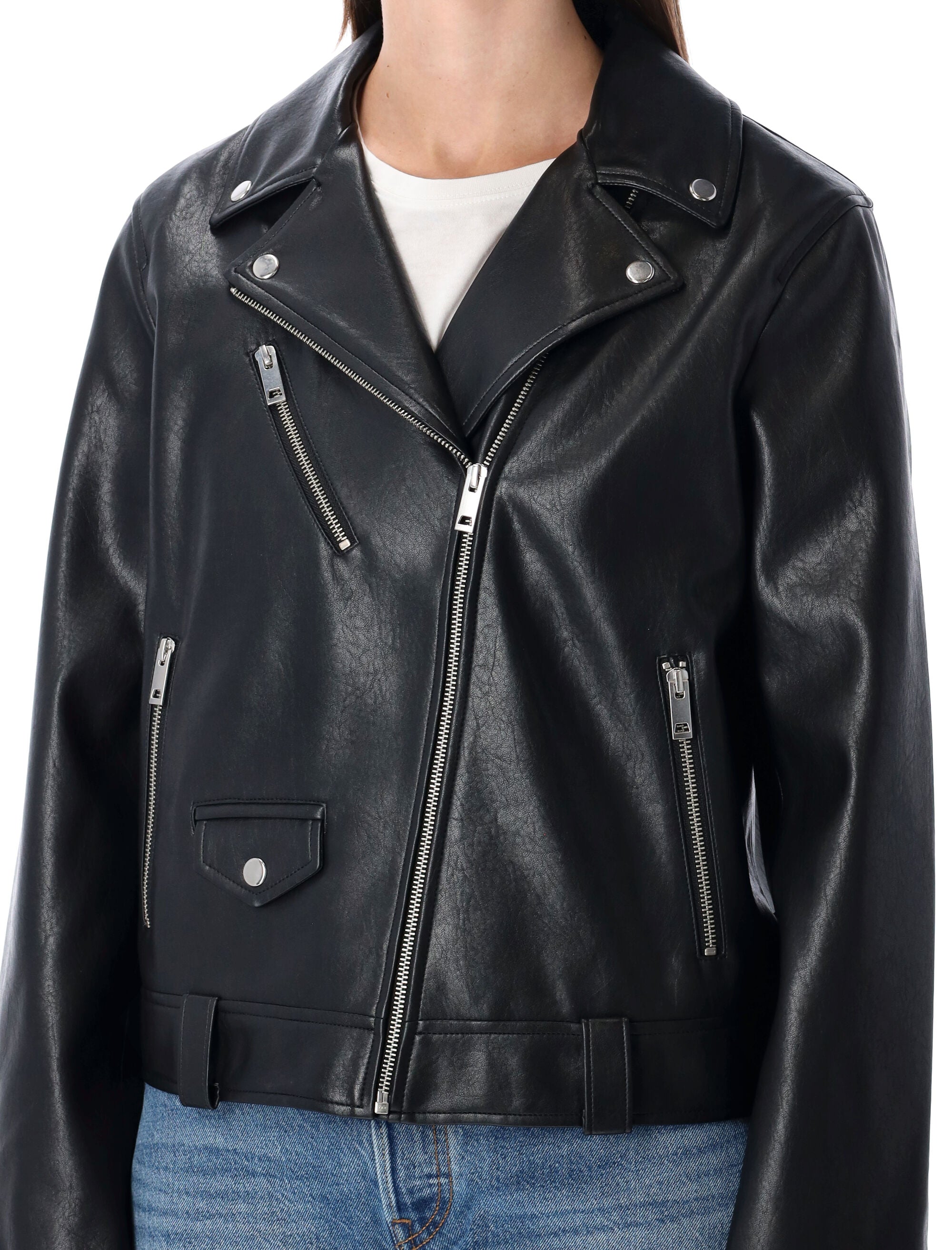 Levis Kendal Black Eco-leather Moto Jacket Polyester