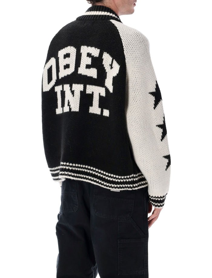 Obey Cowichan zip-up sweater Black Acrylic Cardigan