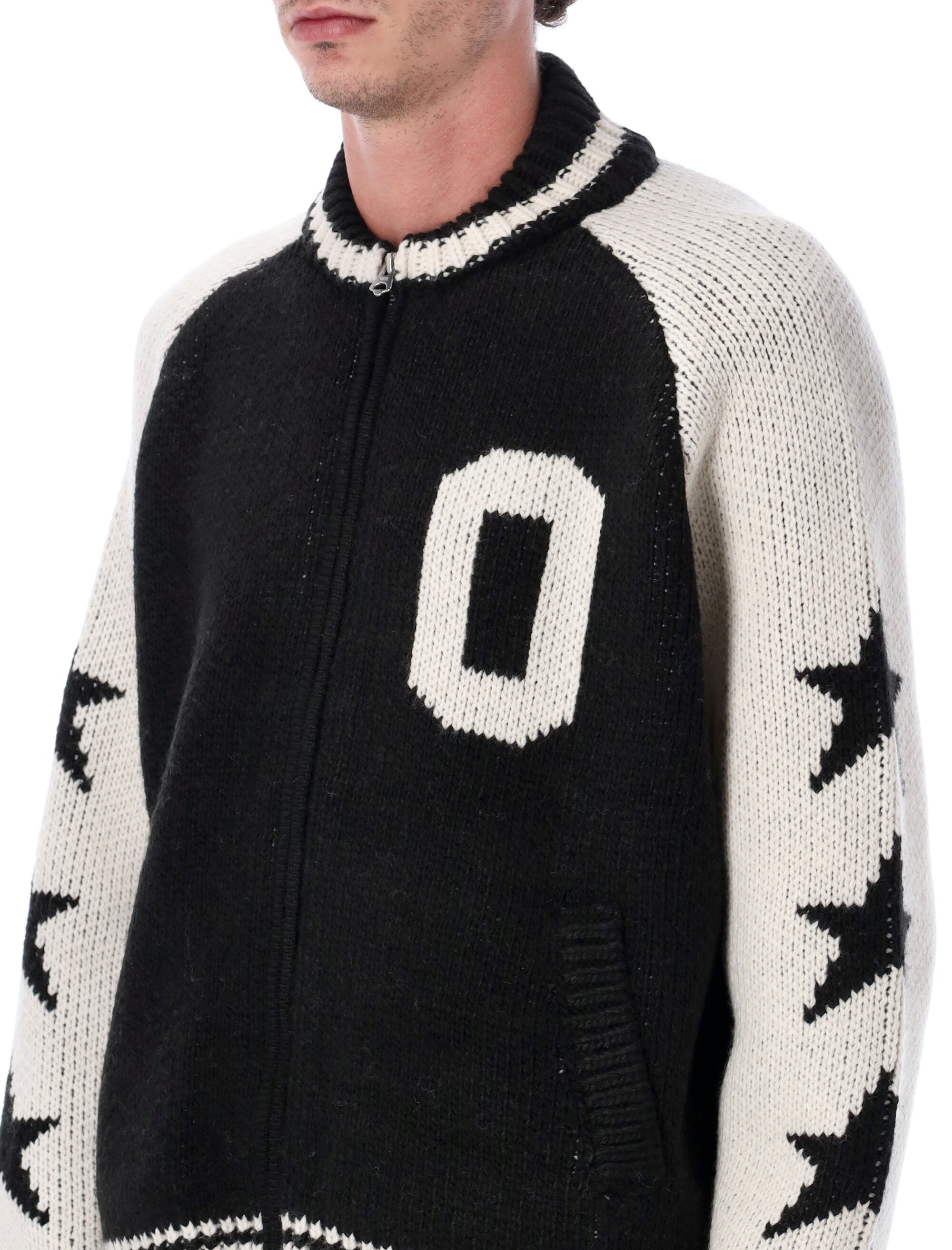 Obey Cowichan zip-up sweater Black Acrylic Cardigan