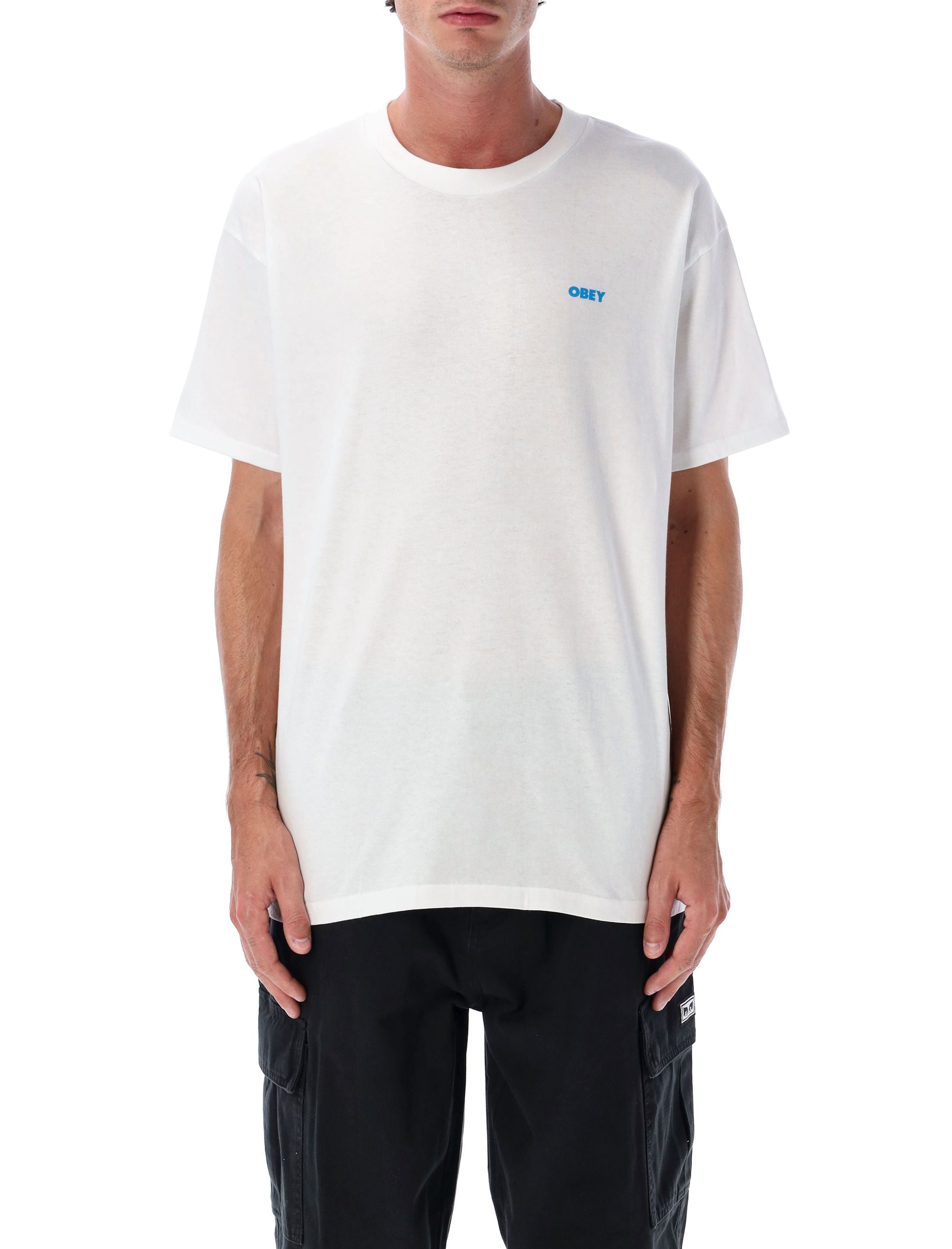 Obey Sound & Resistance Cotton T-Shirt White