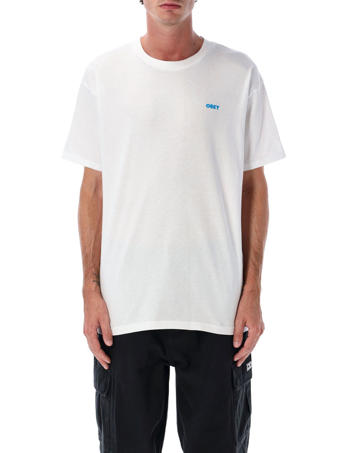 Obey Sound & Resistance Cotton T-Shirt White