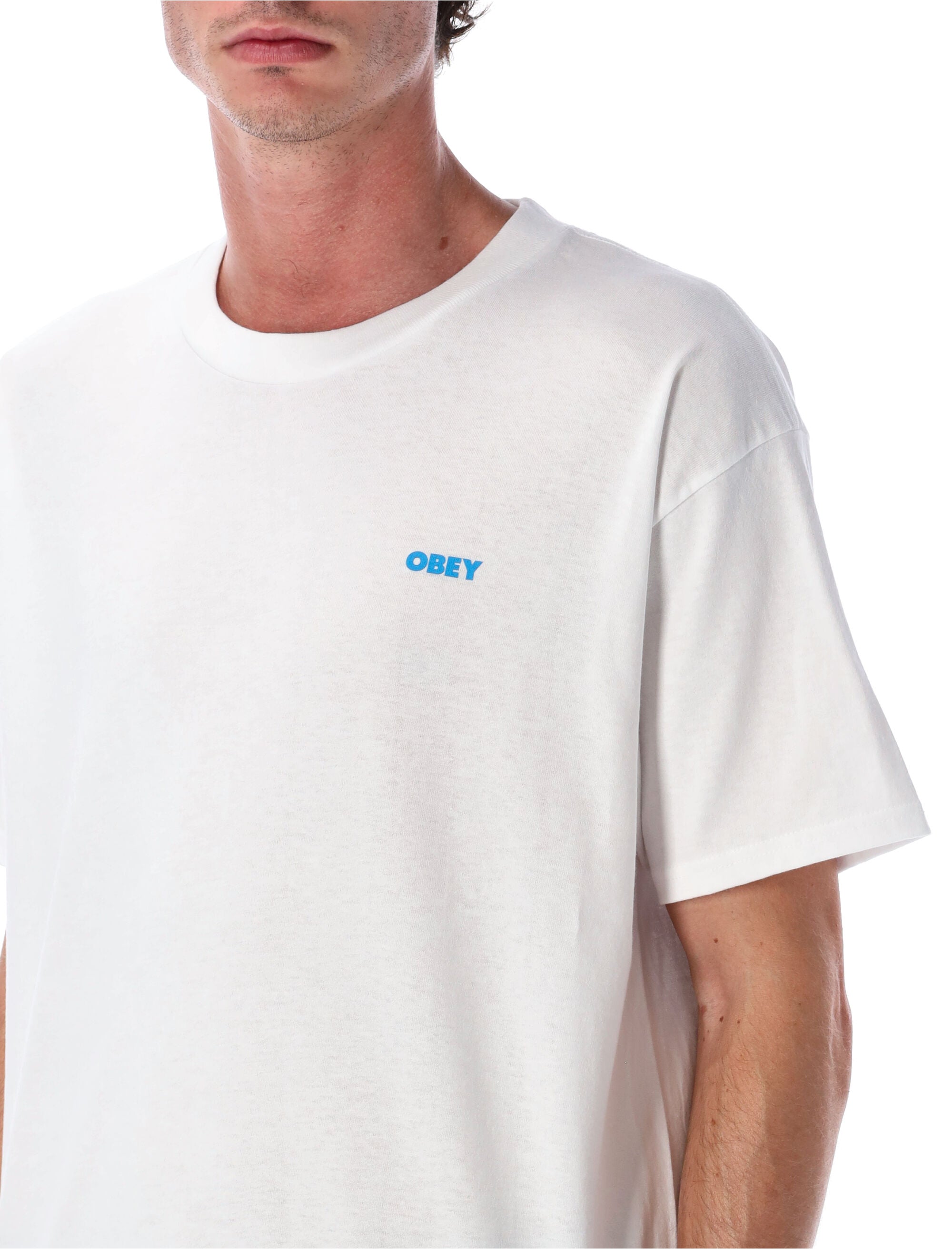 Obey Sound & Resistance Cotton T-Shirt White