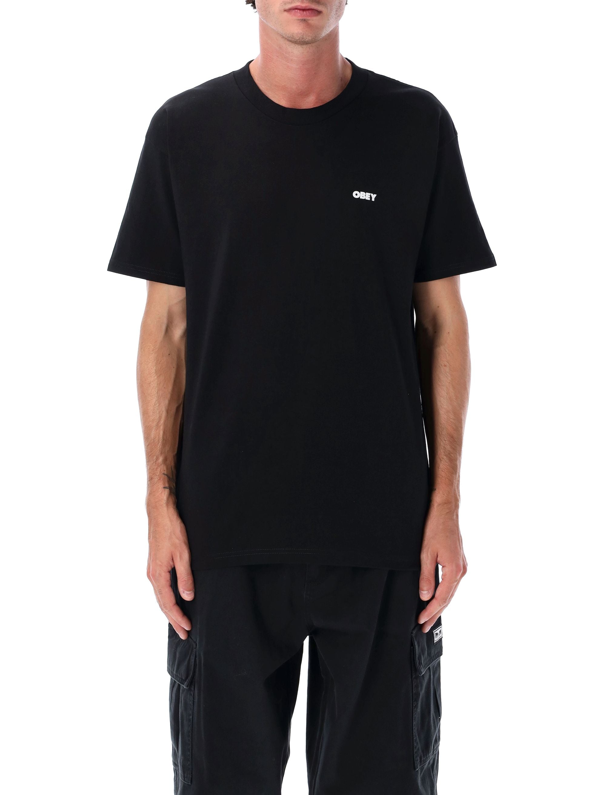 Obey Art Studio Flowers T-shirt Black Cotton Tshirt