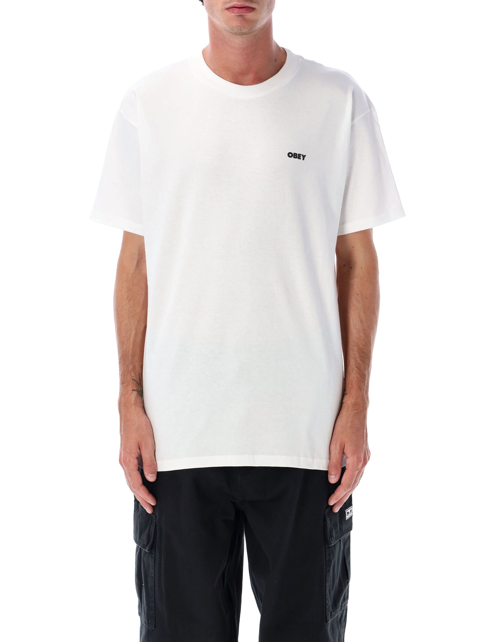 Obey Lisbon Icon T-shirt White Cotton Tshirt