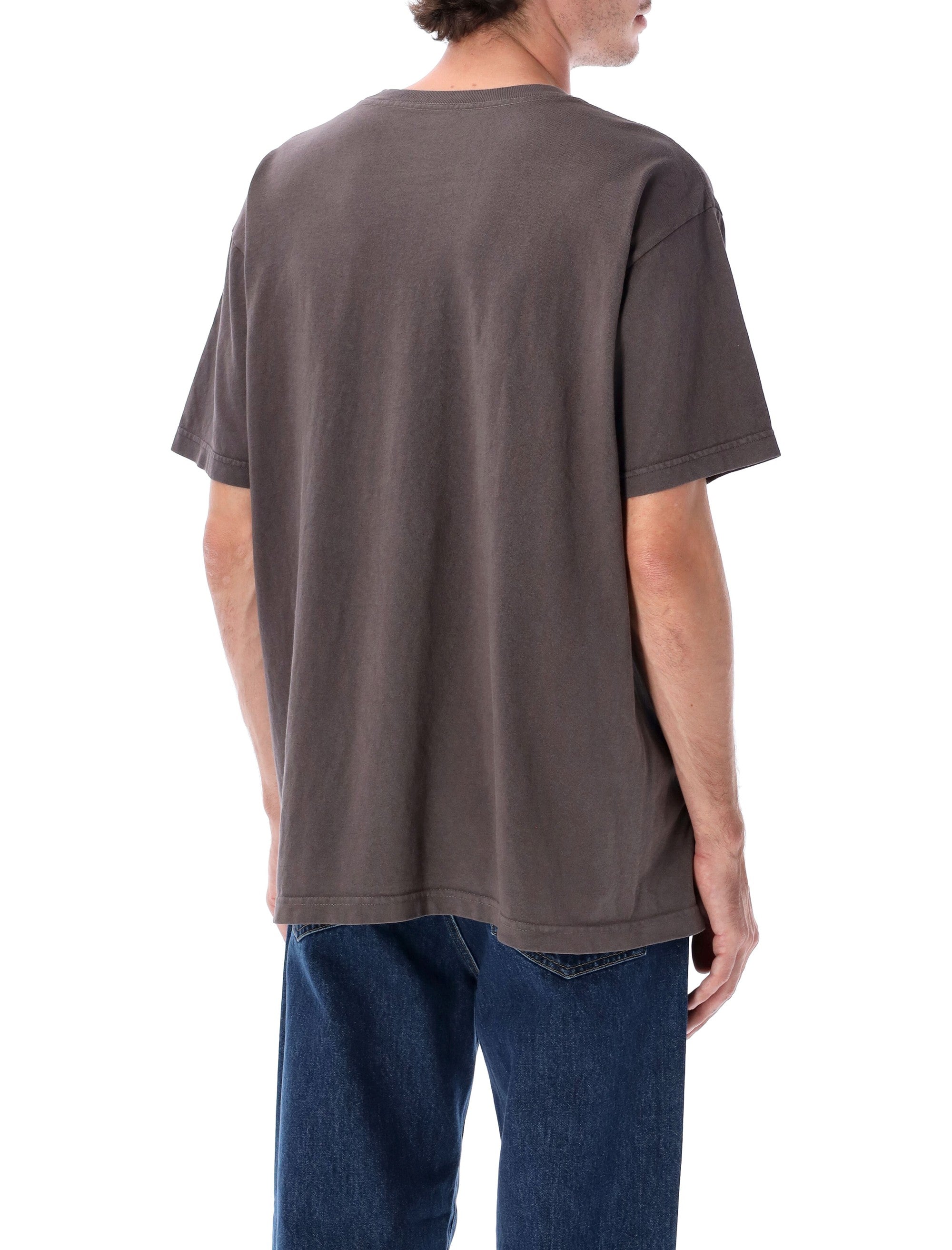 Obey Icon Face Pigment Dyed Heavyweight T-Shirt Dusty Black Cotton