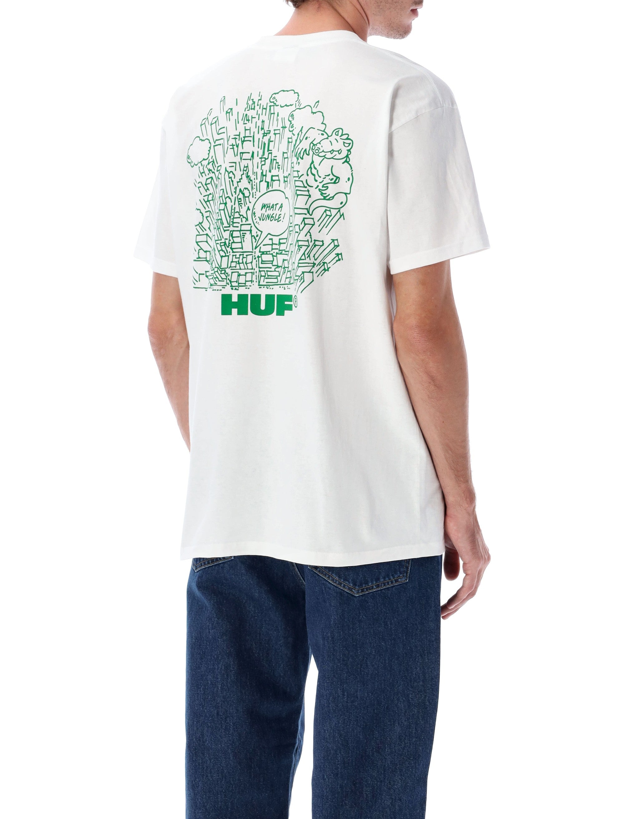HUF What A Jungle Graphic T-Shirt White Cotton