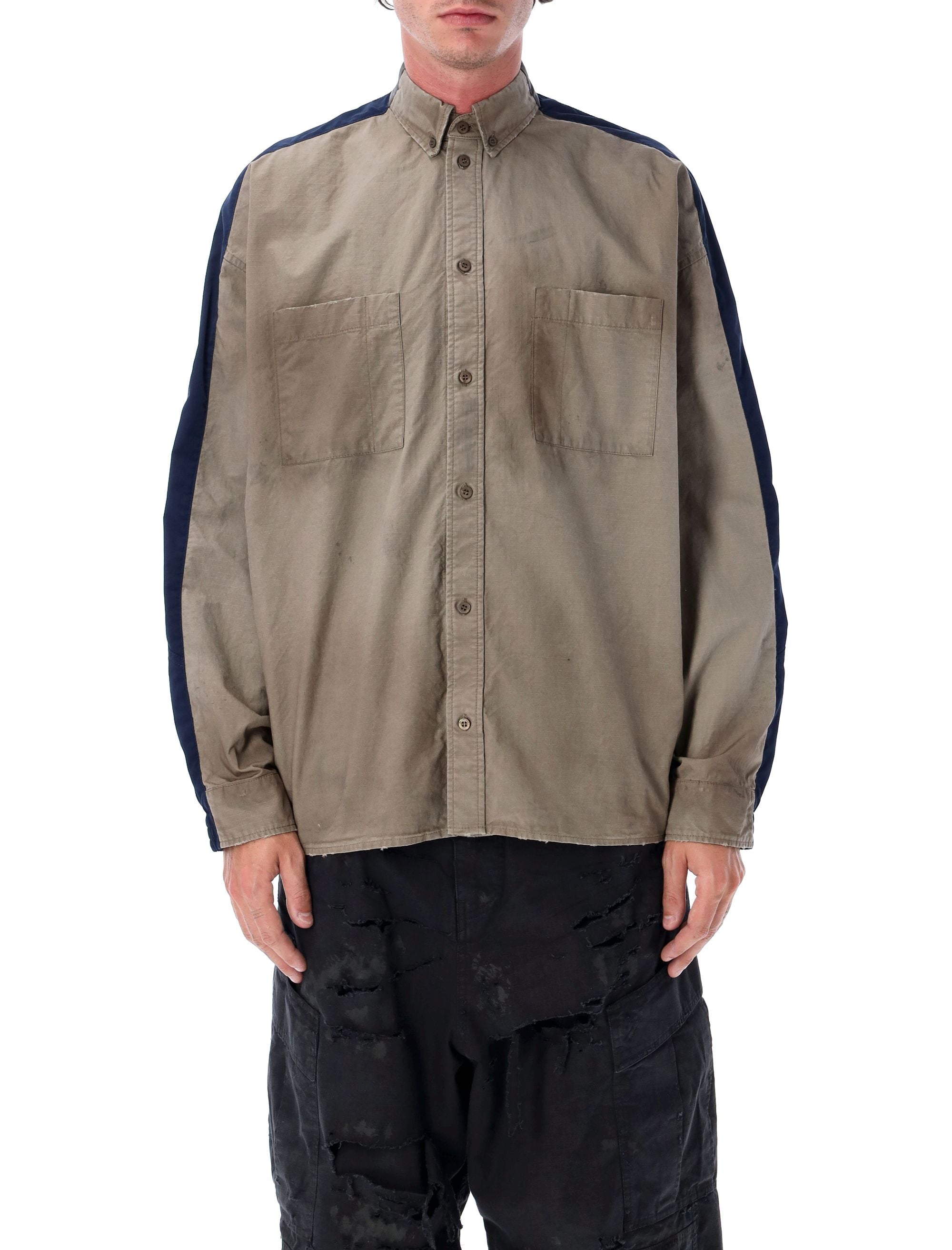 Tracksuit shirt Dark Beige Fabric 1