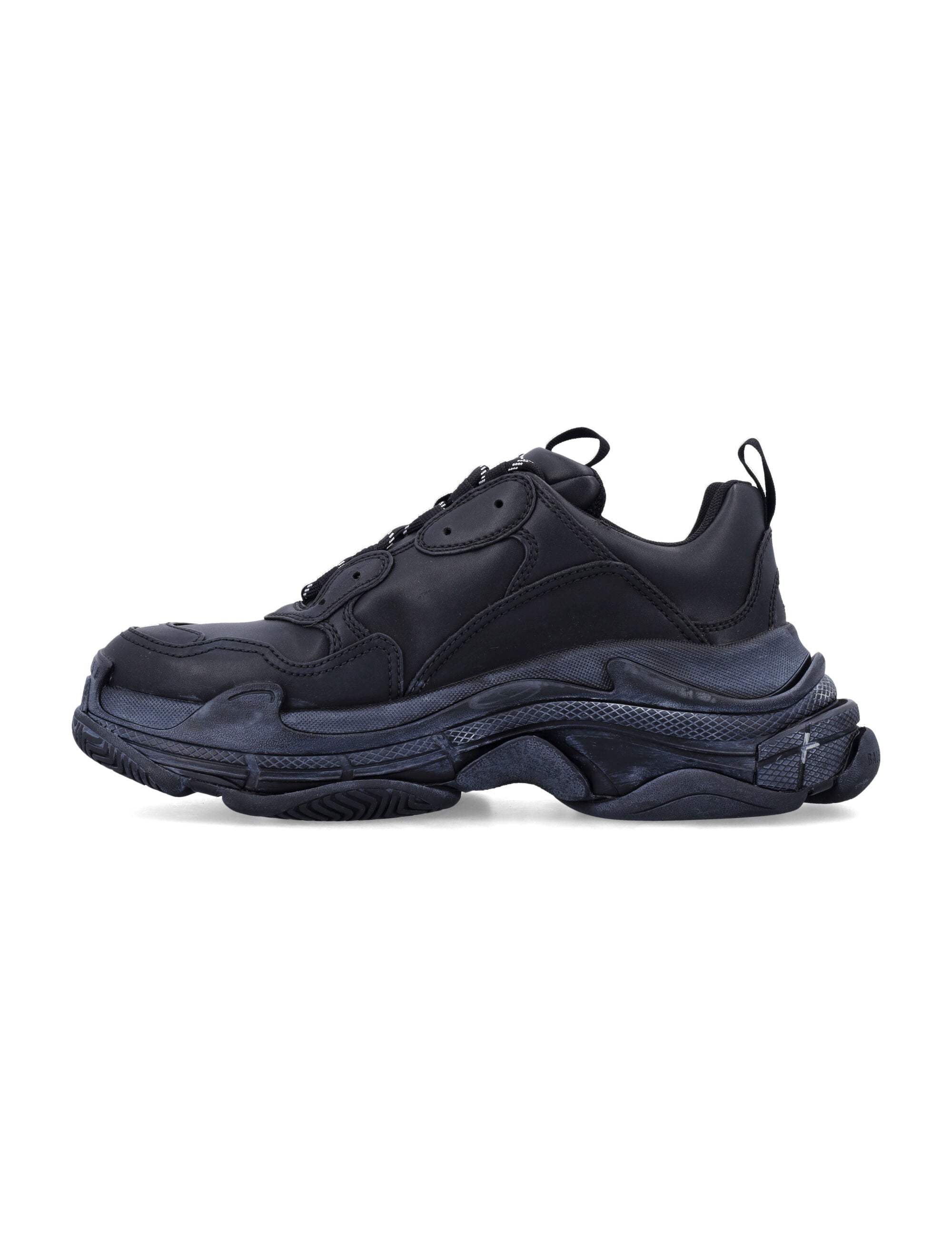 Triple S paint logo sneakers Black / White Polyurethane Sole
