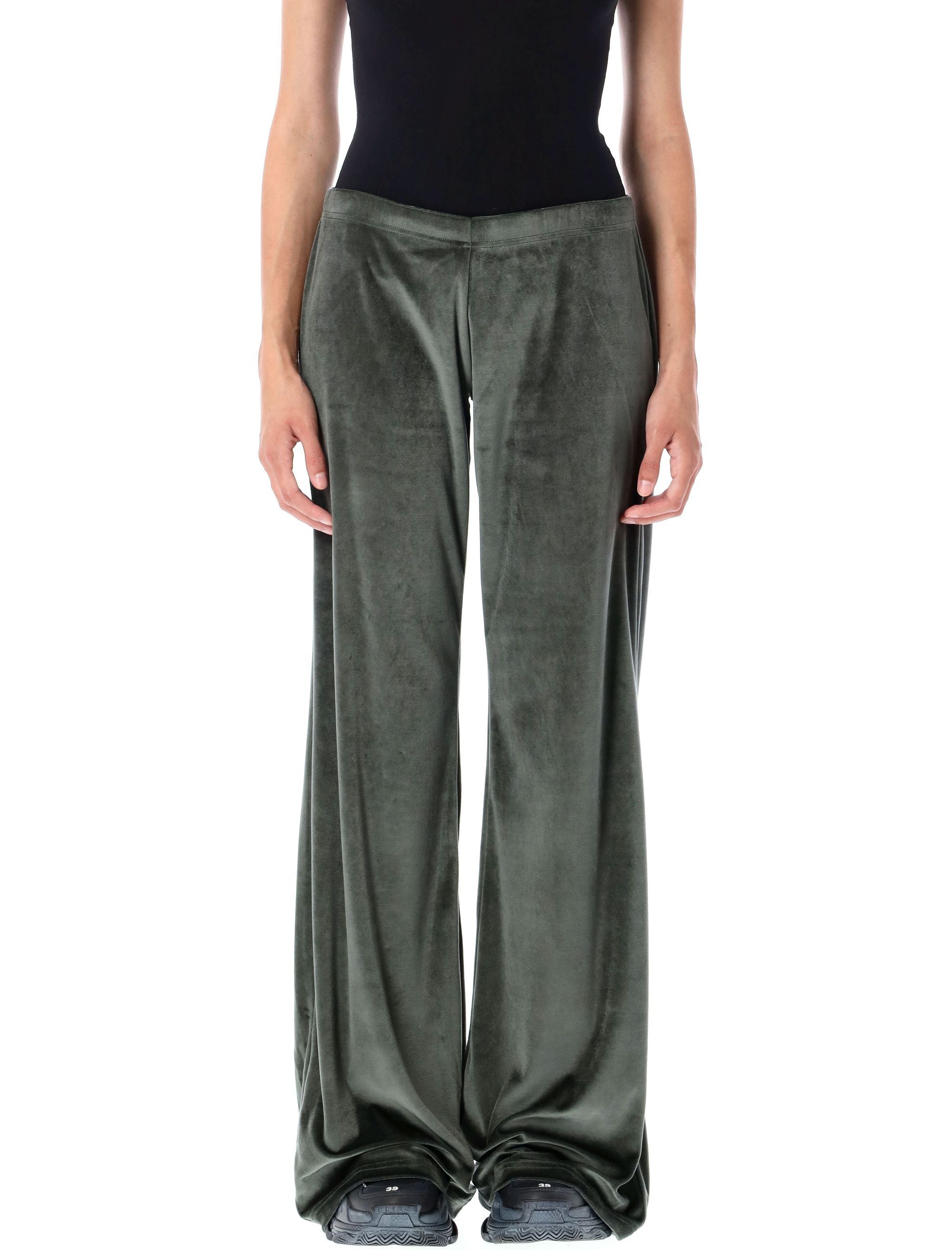 Bistretch velvet sweatpants Khaki Triacetate