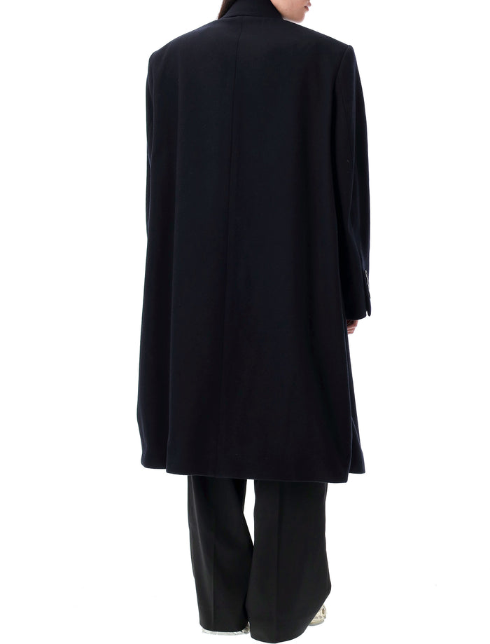 Oversized double breasted coat Dark Navy Wool