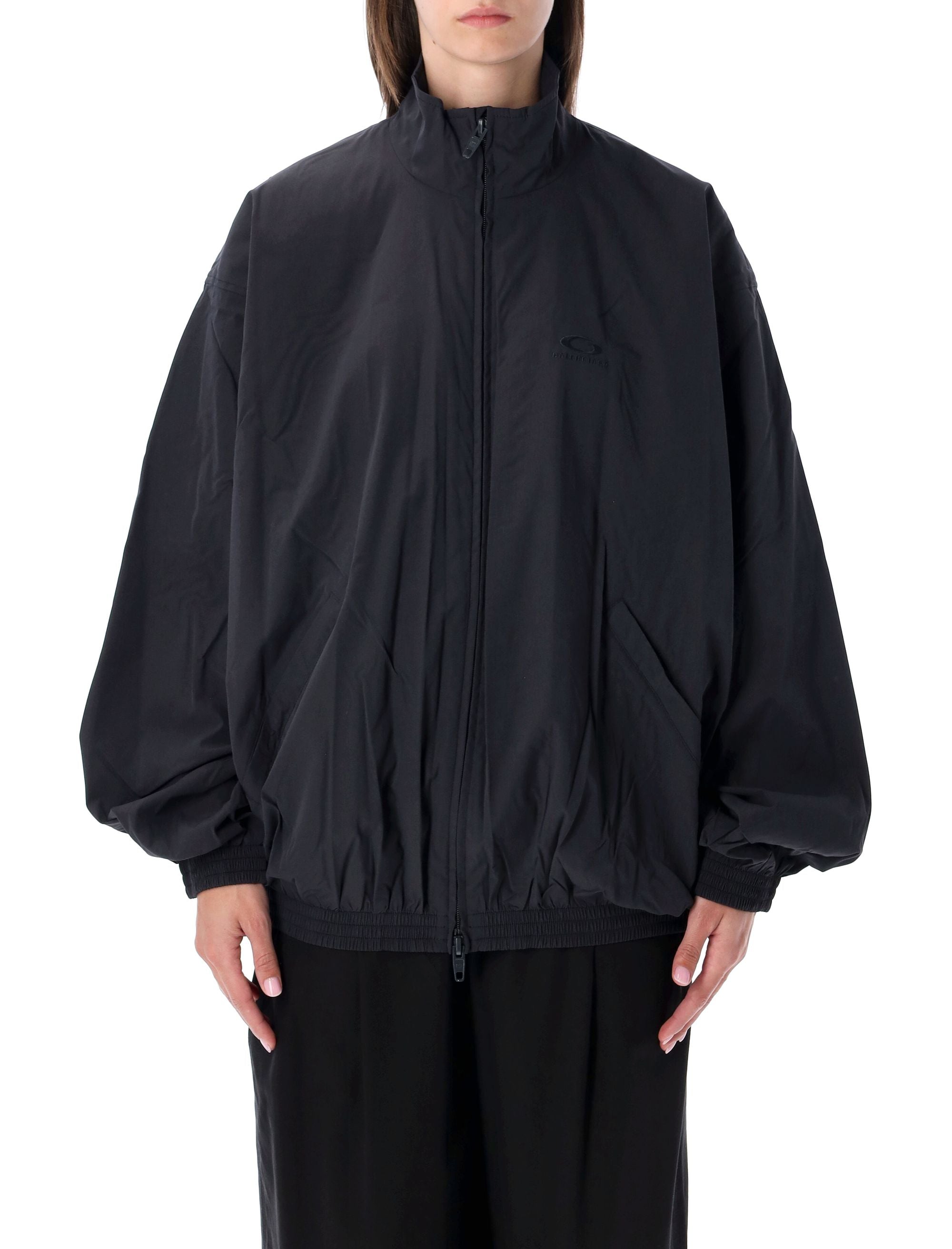 Balenciaga oversized dark navy tracksuit jacket Washed Blue Polyeser