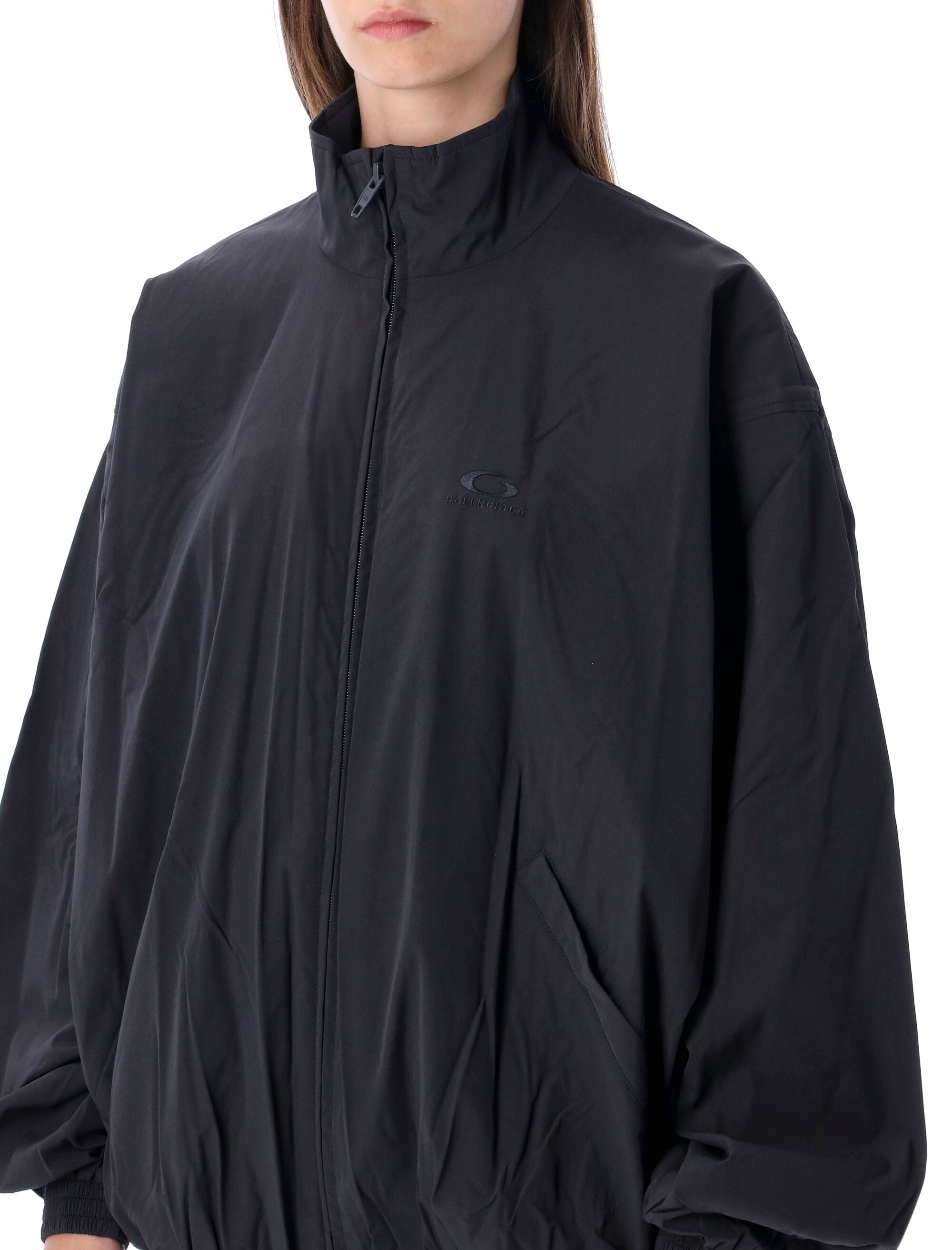 Balenciaga oversized dark navy tracksuit jacket Washed Blue Polyeser