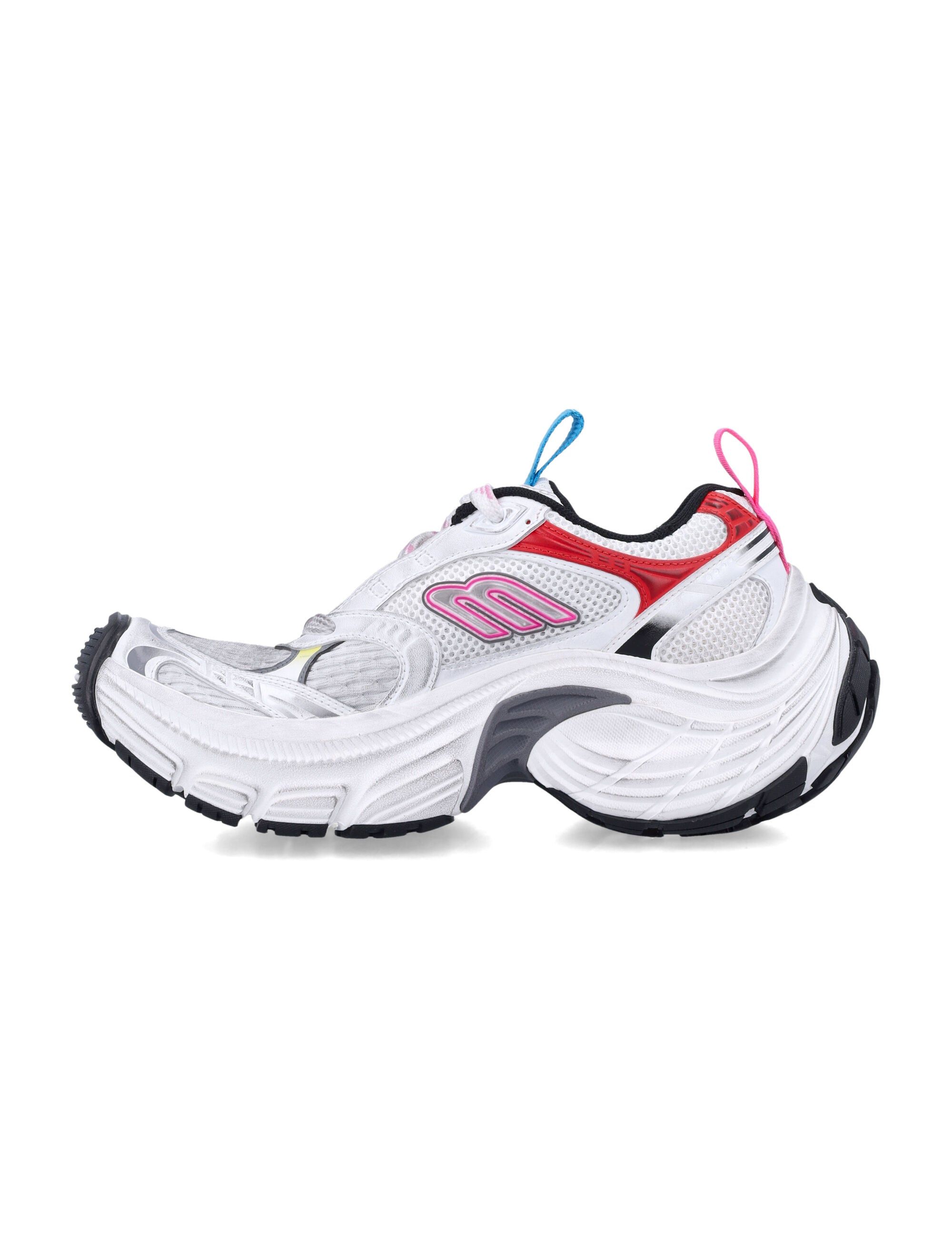 Womans 6XL sneakers White/pink/multicolor/black Polyurethane