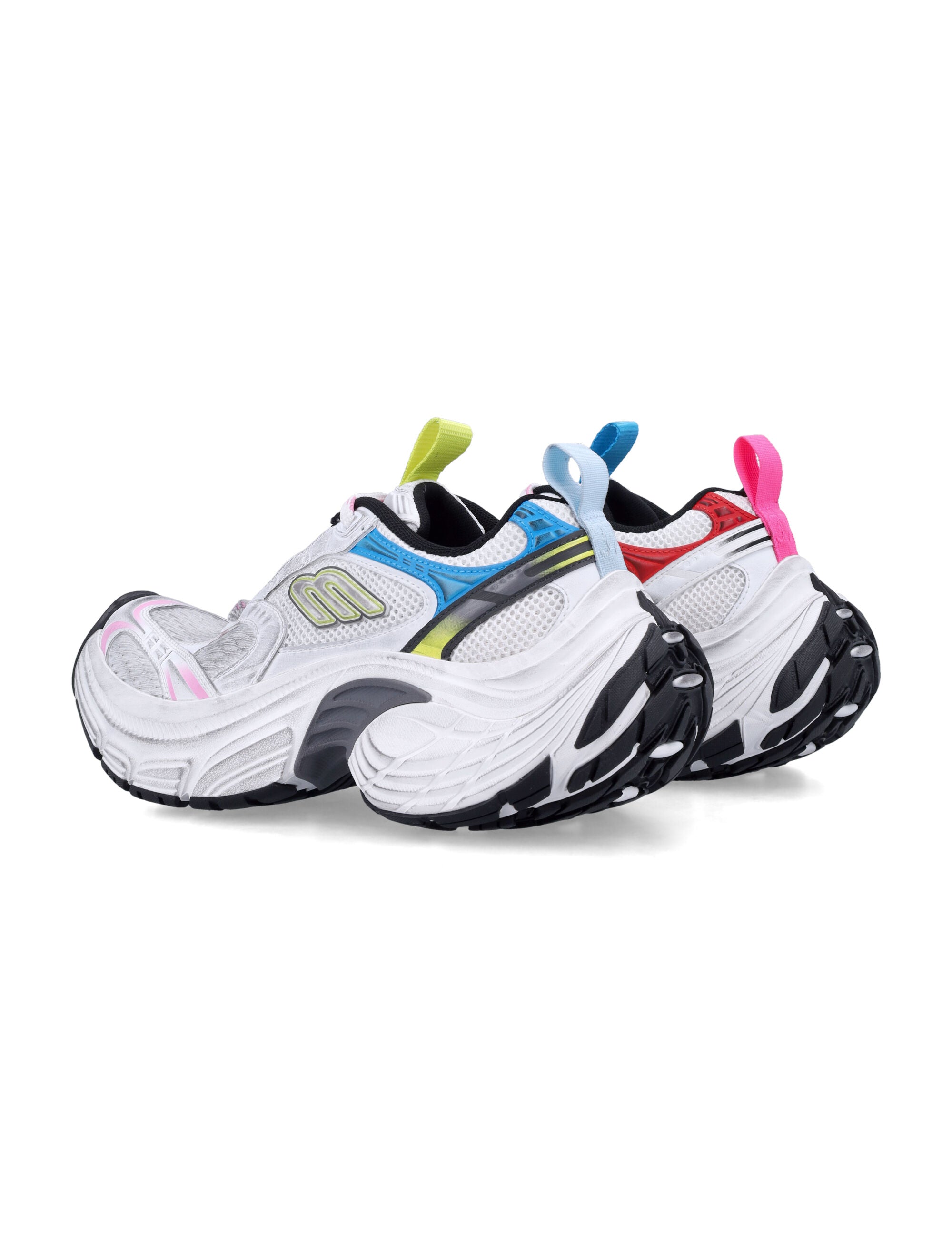 Womans 6XL sneakers White/pink/multicolor/black Polyurethane