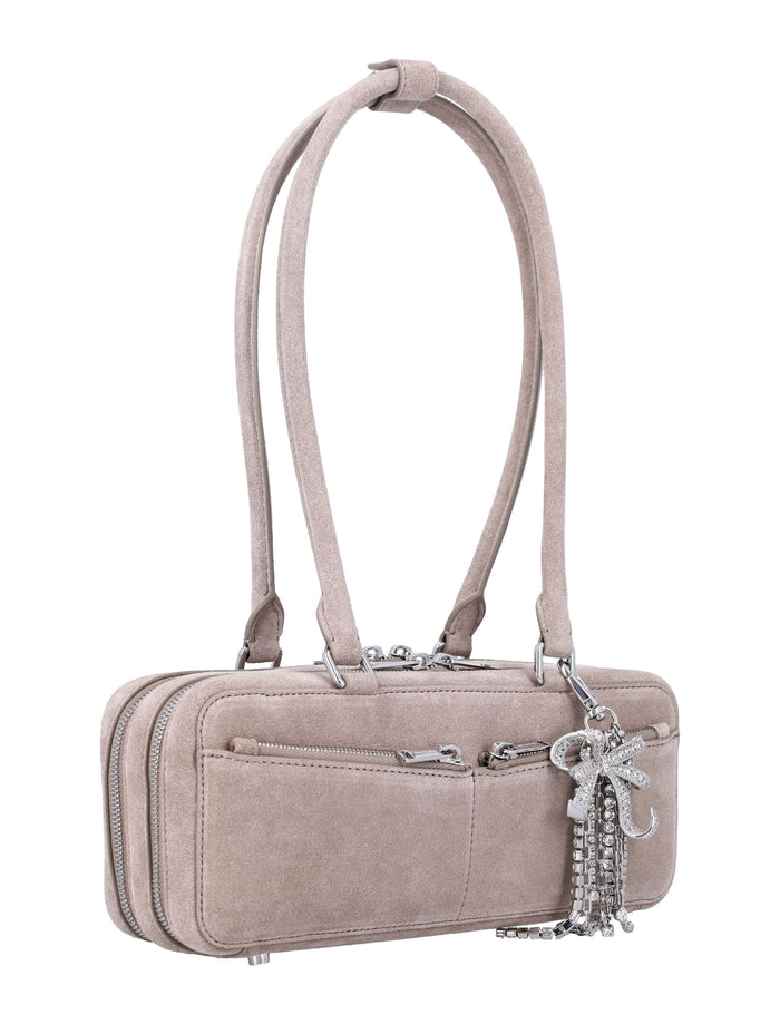 Shoulder bag with charm Grey Outer