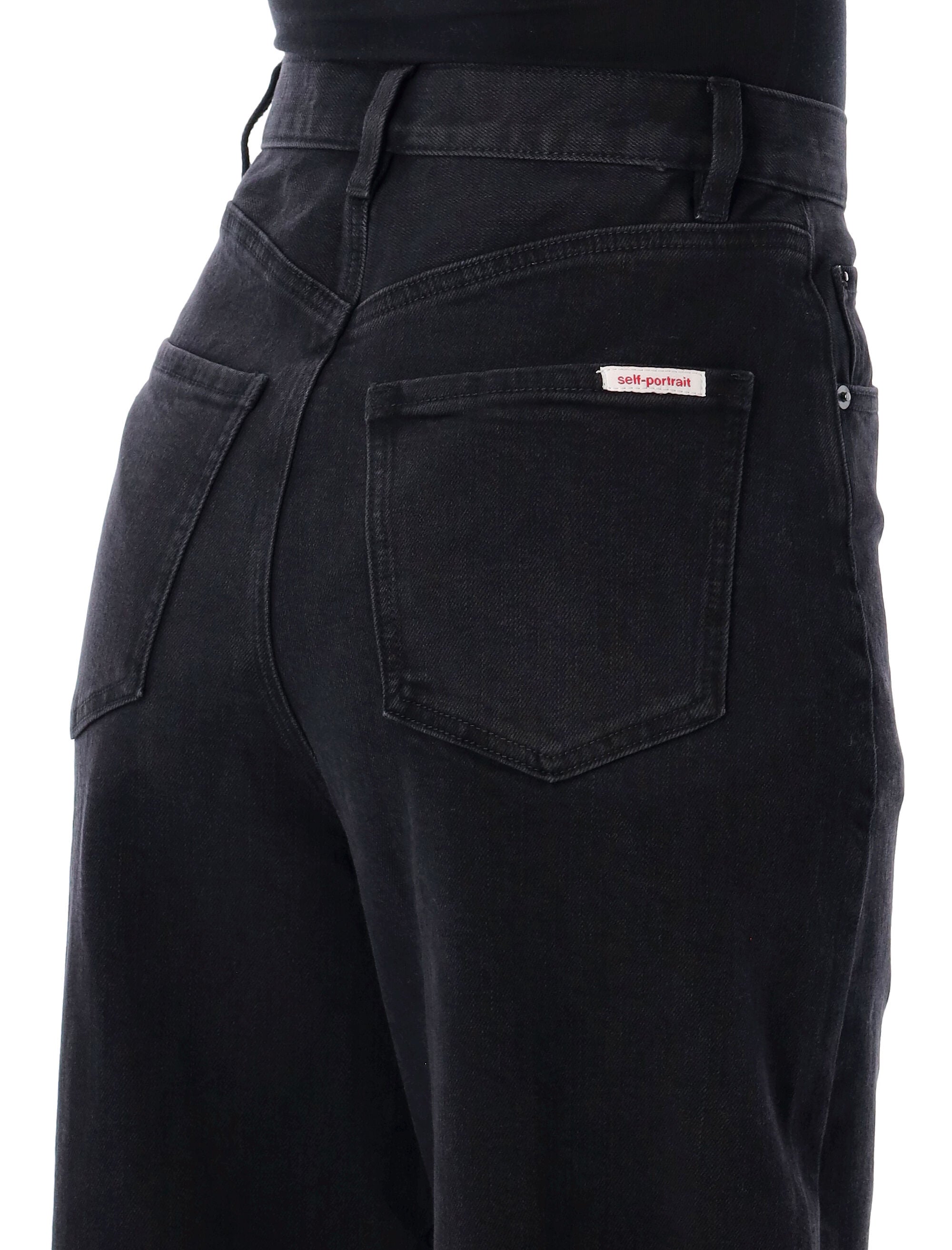 Barrel leg jeans Black Cotton