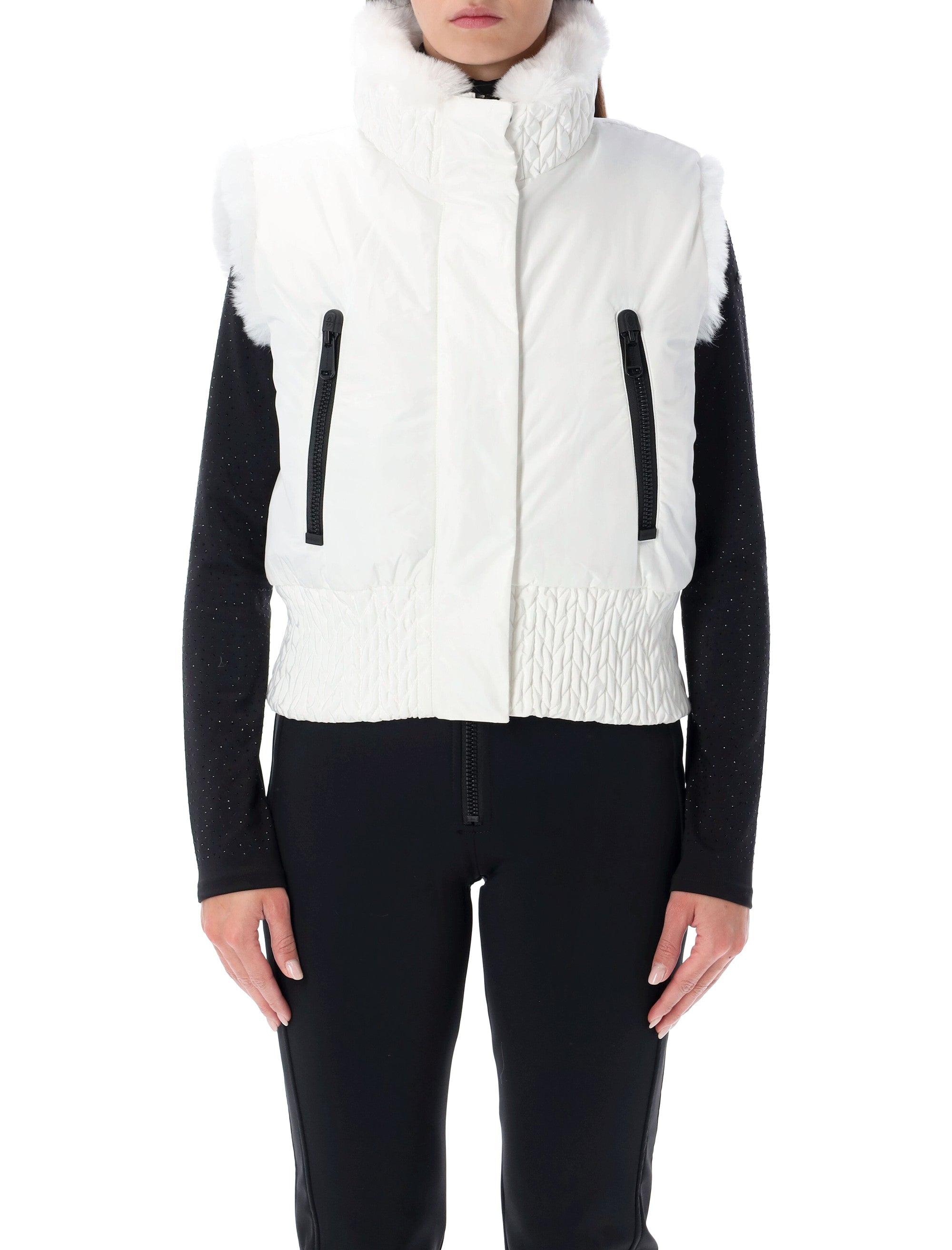Goldbergh Dahlia reversible faux fur bodywarmer White Polyester Lining Vest