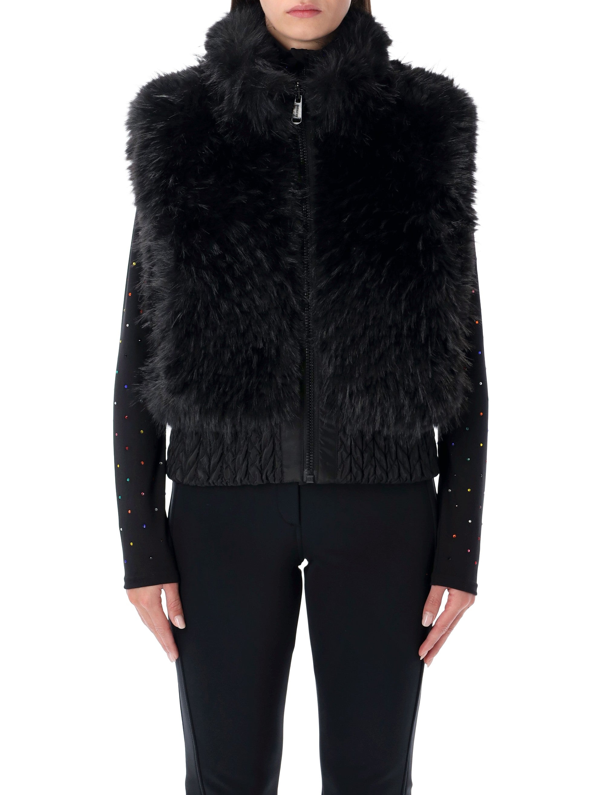 Goldbergh Dahlia reversible faux fur bodywarmer Black Polyester Lining Vest