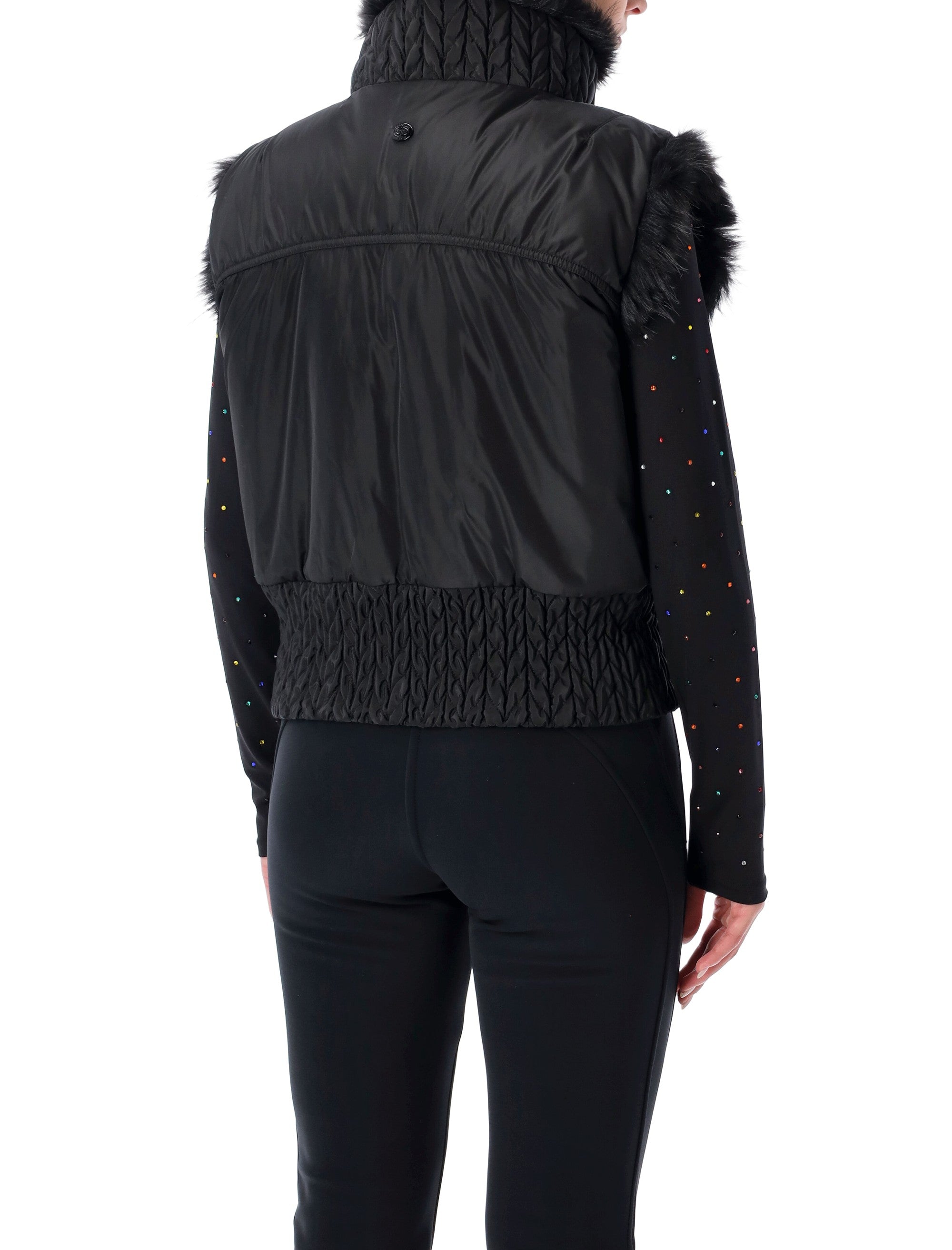 Goldbergh Dahlia reversible faux fur bodywarmer Black Polyester Lining Vest