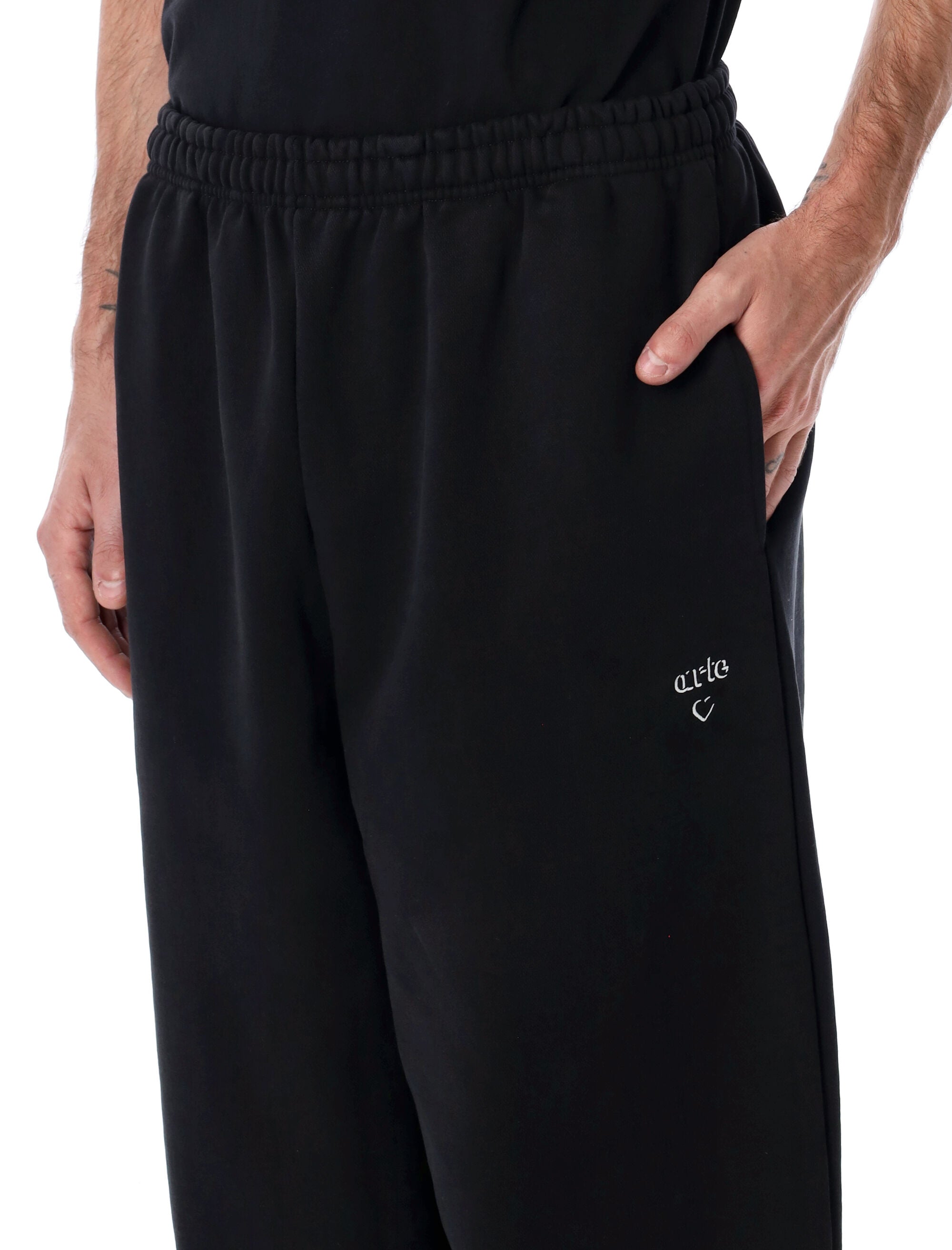 Arte Antwerp Heart sweatpants with logo Black Cotton