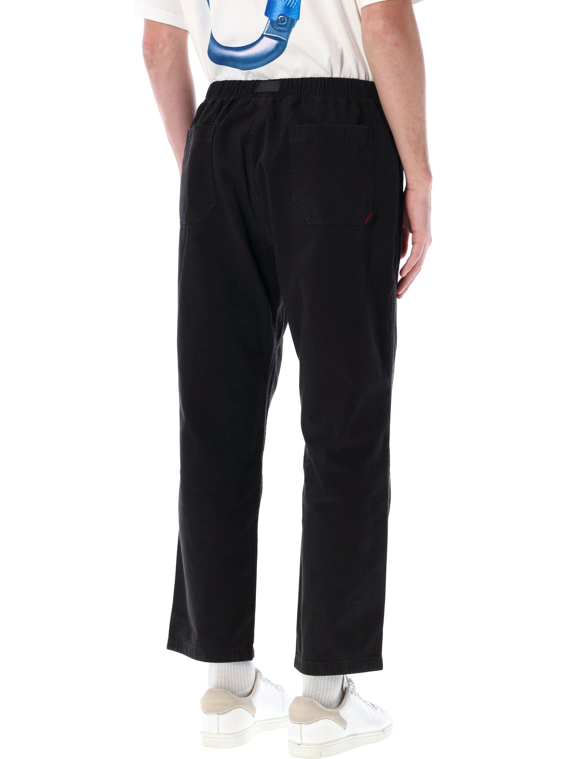 Gramicci Loose Tapered Ridge Pants in Cotton Twill Black