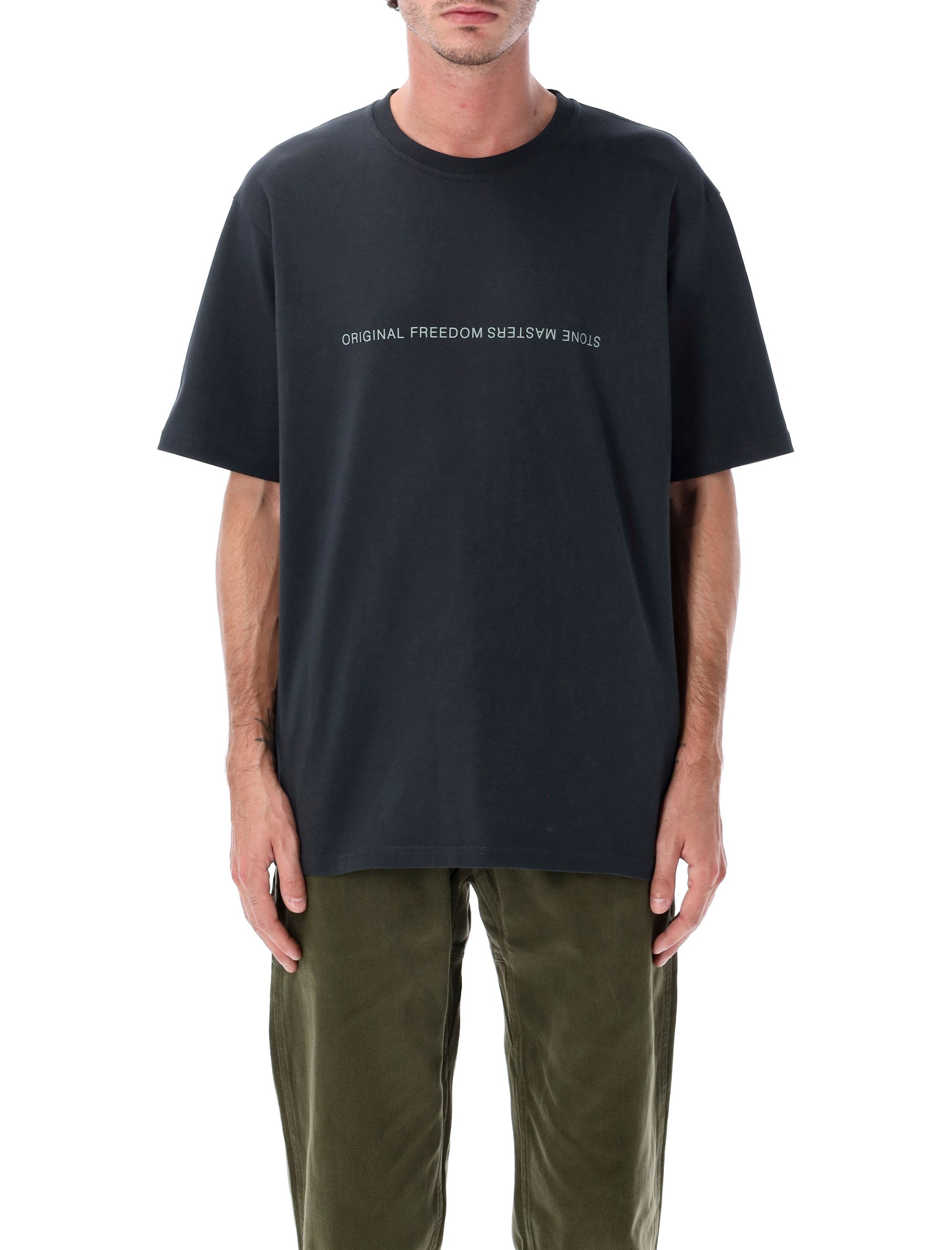 Gramicci Stone Masters Graphic T-Shirt Vintage Black Cotton