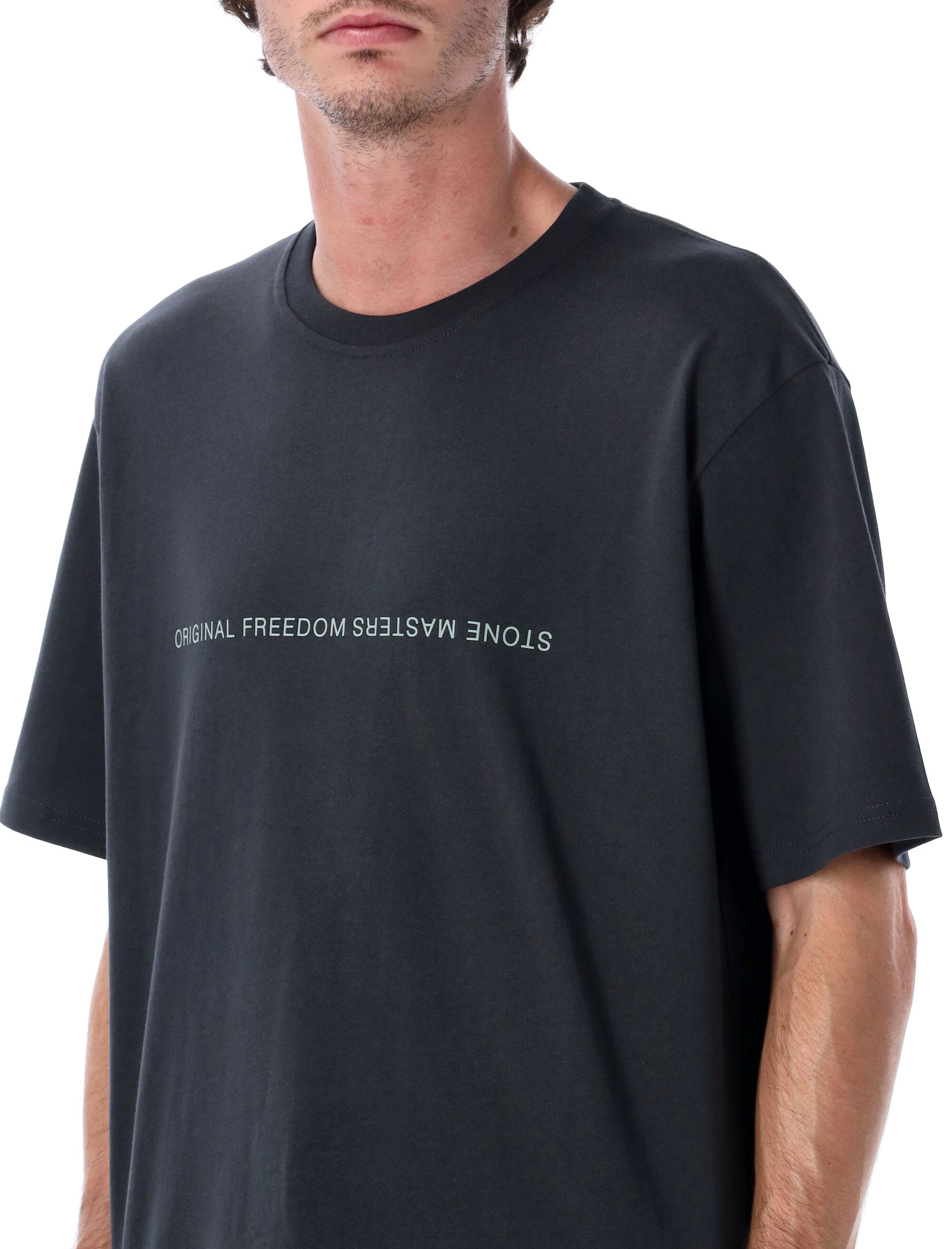 Gramicci Stone Masters Graphic T-Shirt Vintage Black Cotton