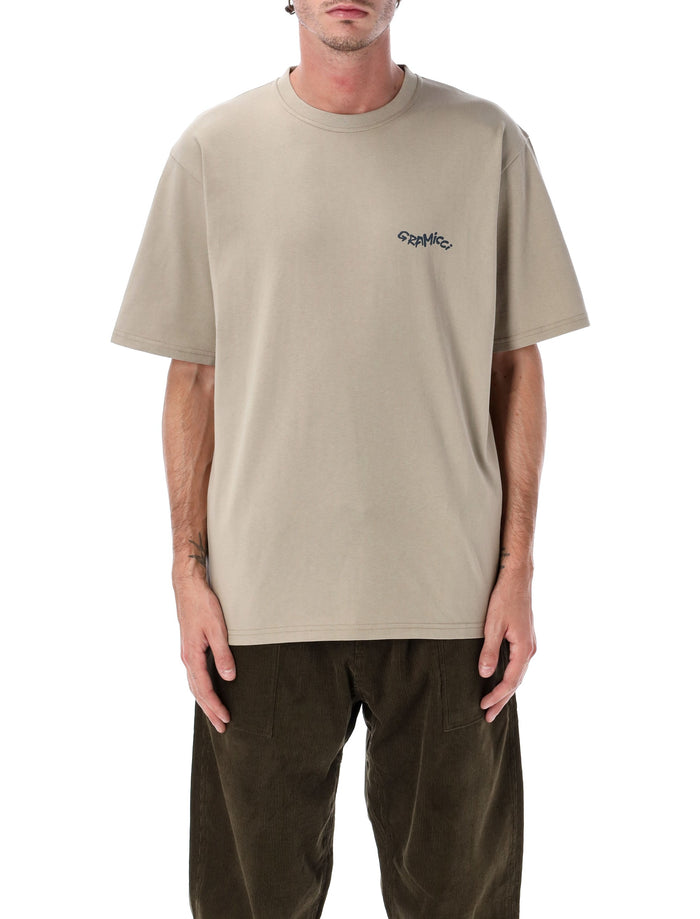 Gramicci Gecko Graphic Eco Cotton T-Shirt Beige