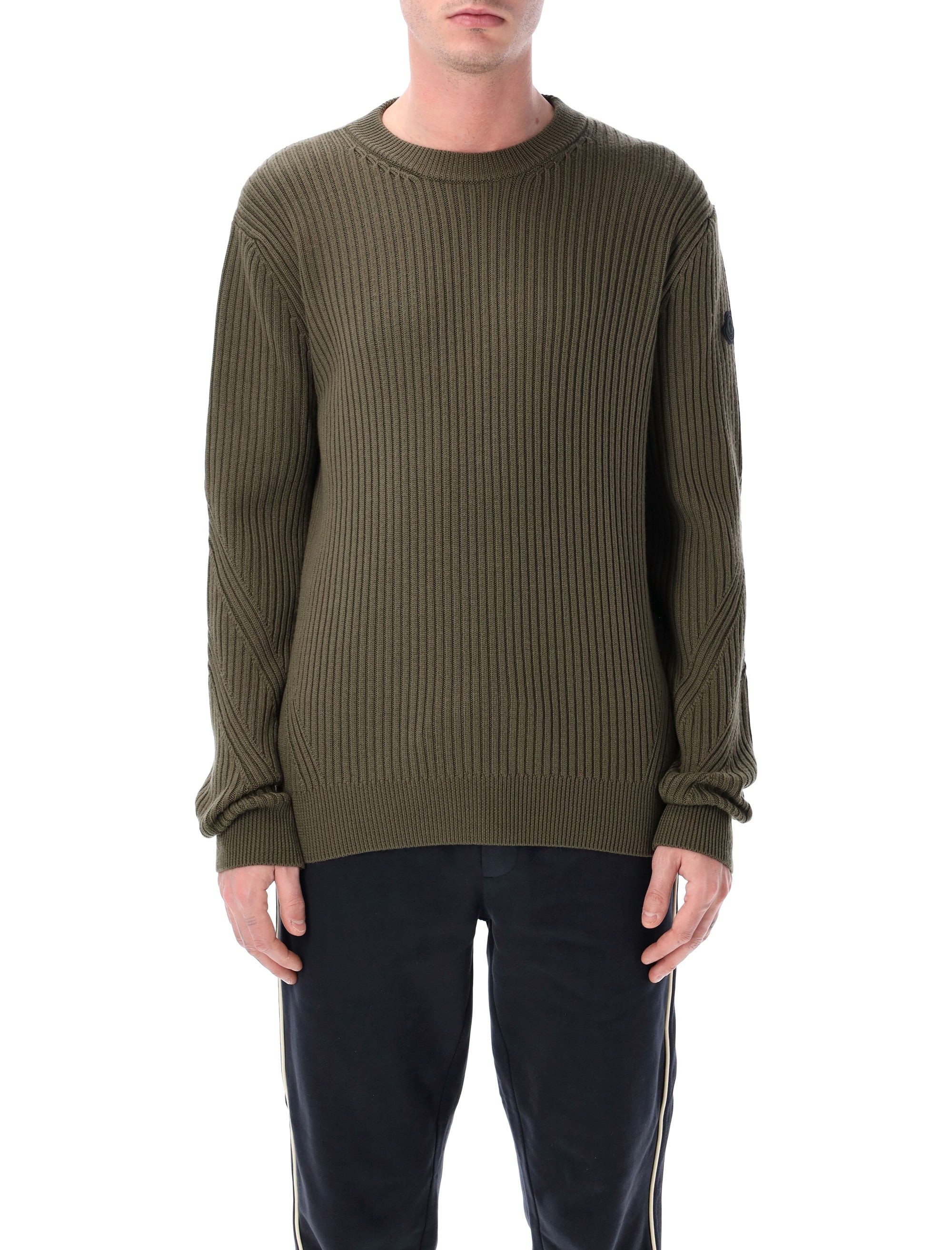 Moncler wool ribbed jumper Green Virgin Sweater