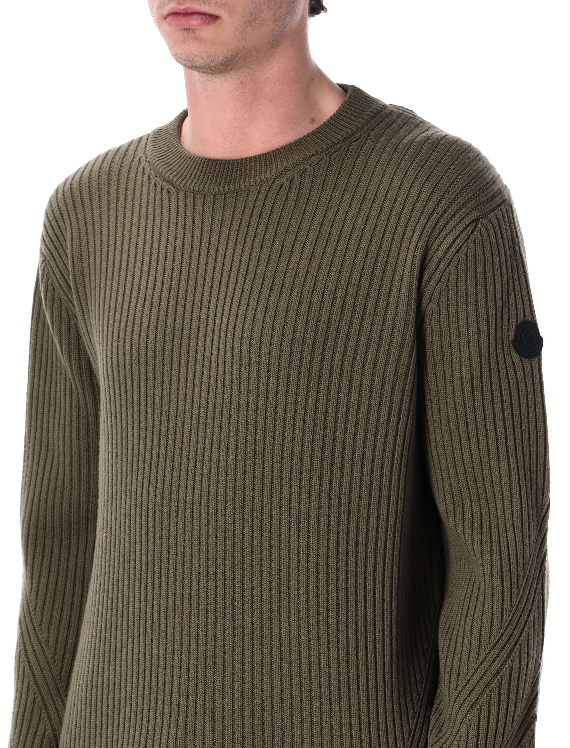 Moncler wool ribbed jumper Green Virgin Sweater