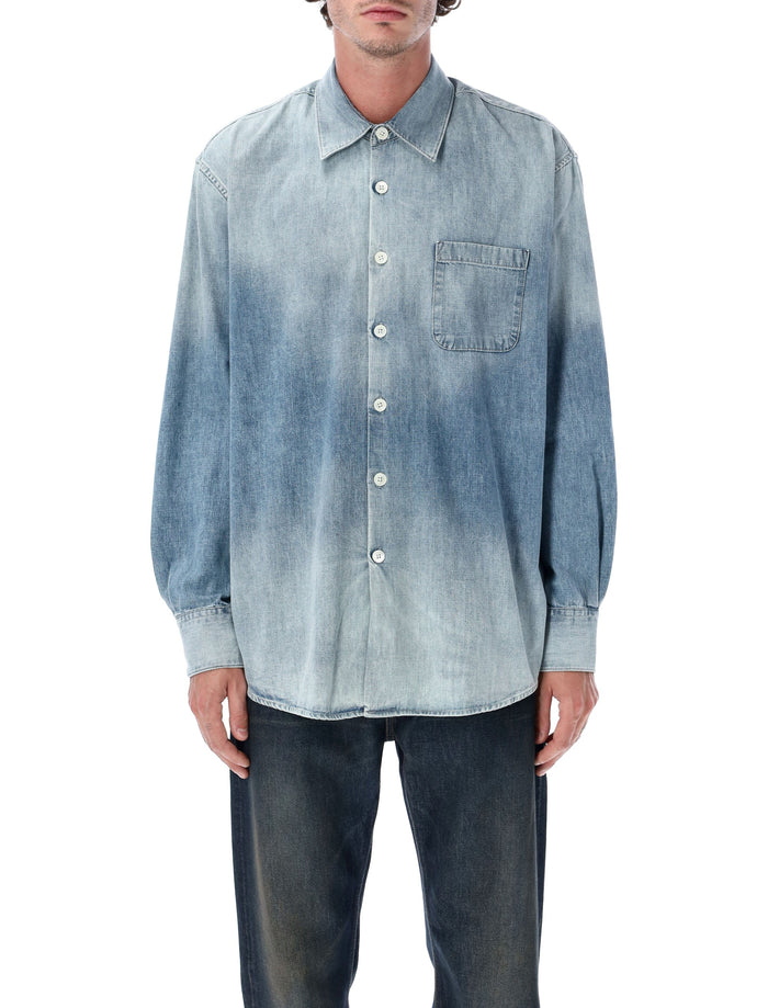 Our Legacy Oversized Vintage Denim Shirt Light Blue Organic Cotton