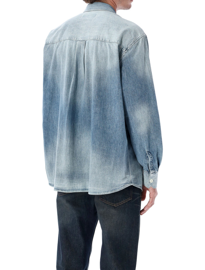 Our Legacy Oversized Vintage Denim Shirt Light Blue Organic Cotton