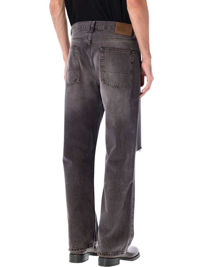 Our Legacy Highway Coffee Wide-Leg Denim Jeans Black Wash Cotton