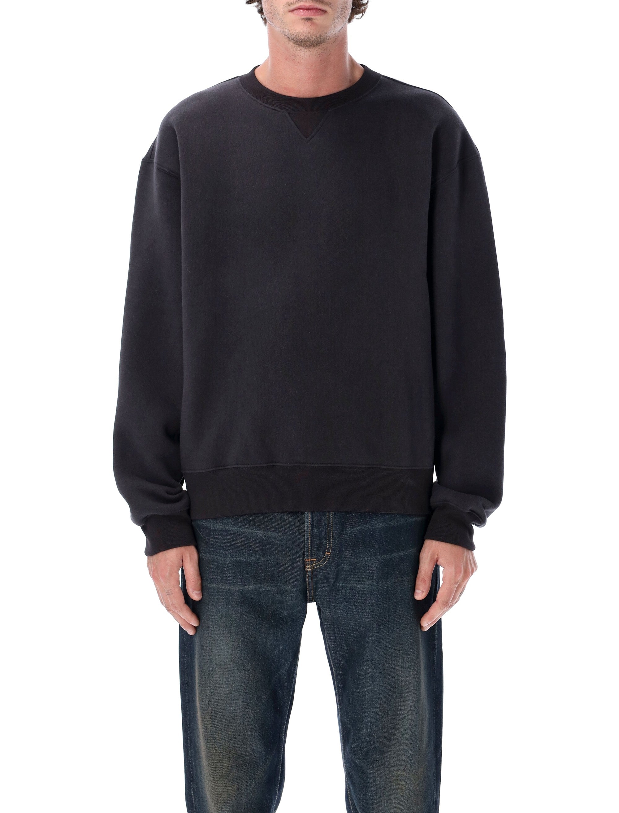 Our Legacy cotton wool relaxed sweatshirt Black