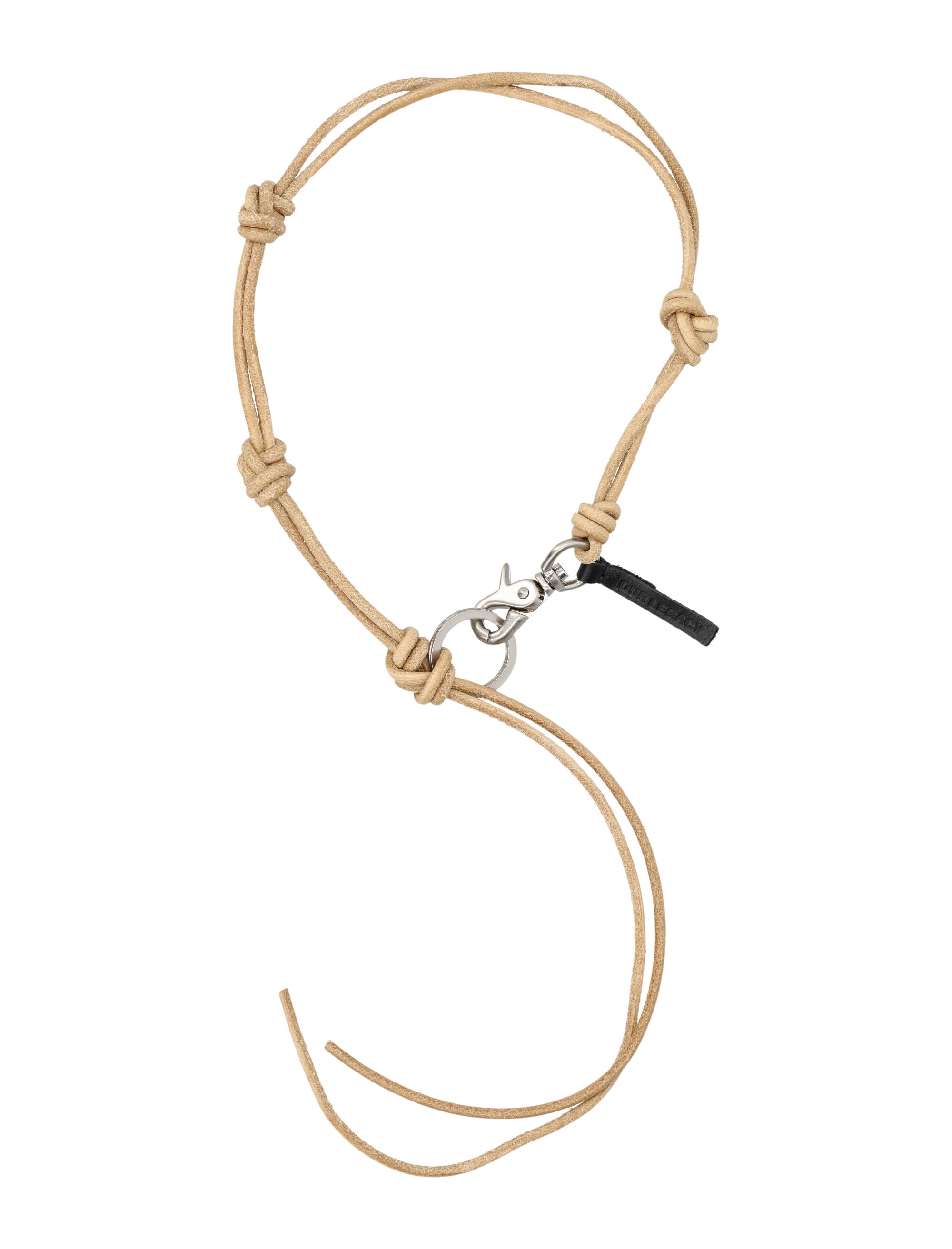 Our Legacy Udon Ladon Leather Necklace Brown Cow