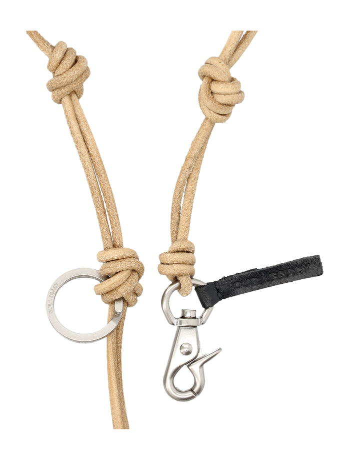 Our Legacy Udon Ladon Leather Necklace Brown Cow