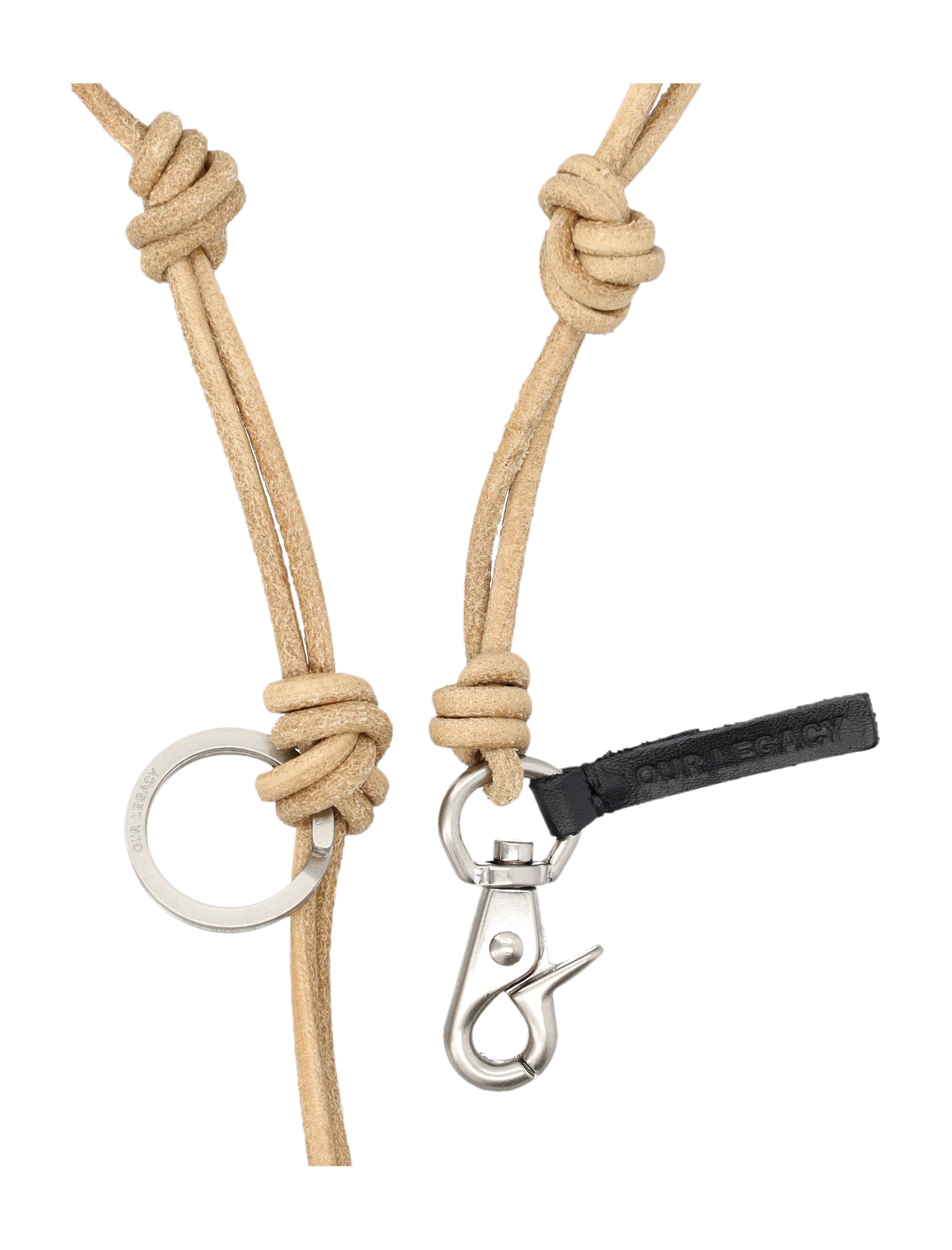 Our Legacy Udon Ladon Leather Necklace Brown Cow