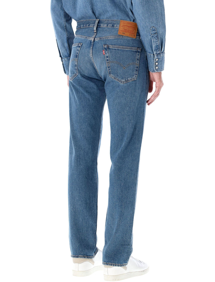 501 jeans Med Blue Cotton